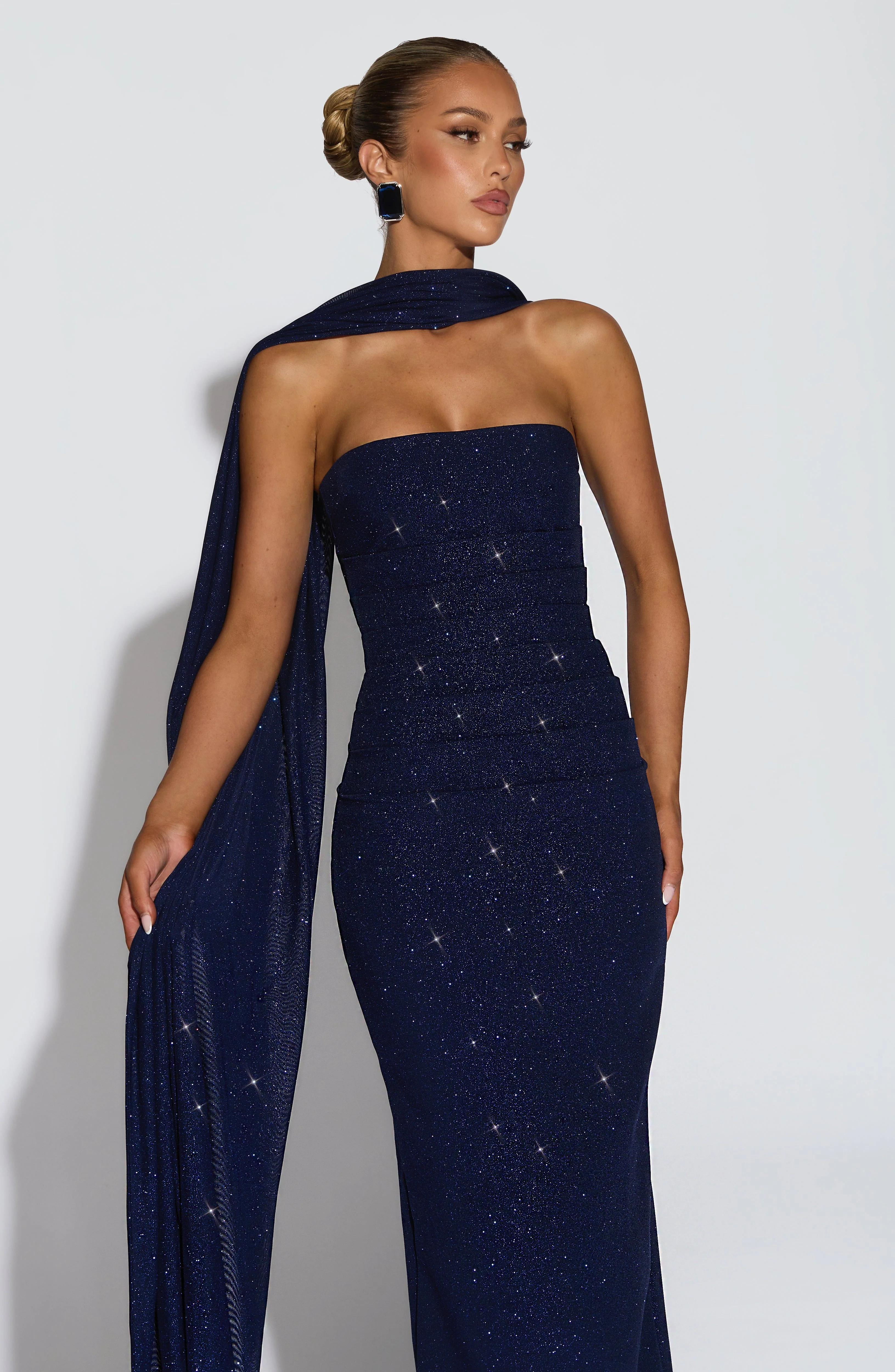 Pandra Maxi Dress - Navy Sparkle - Image 8