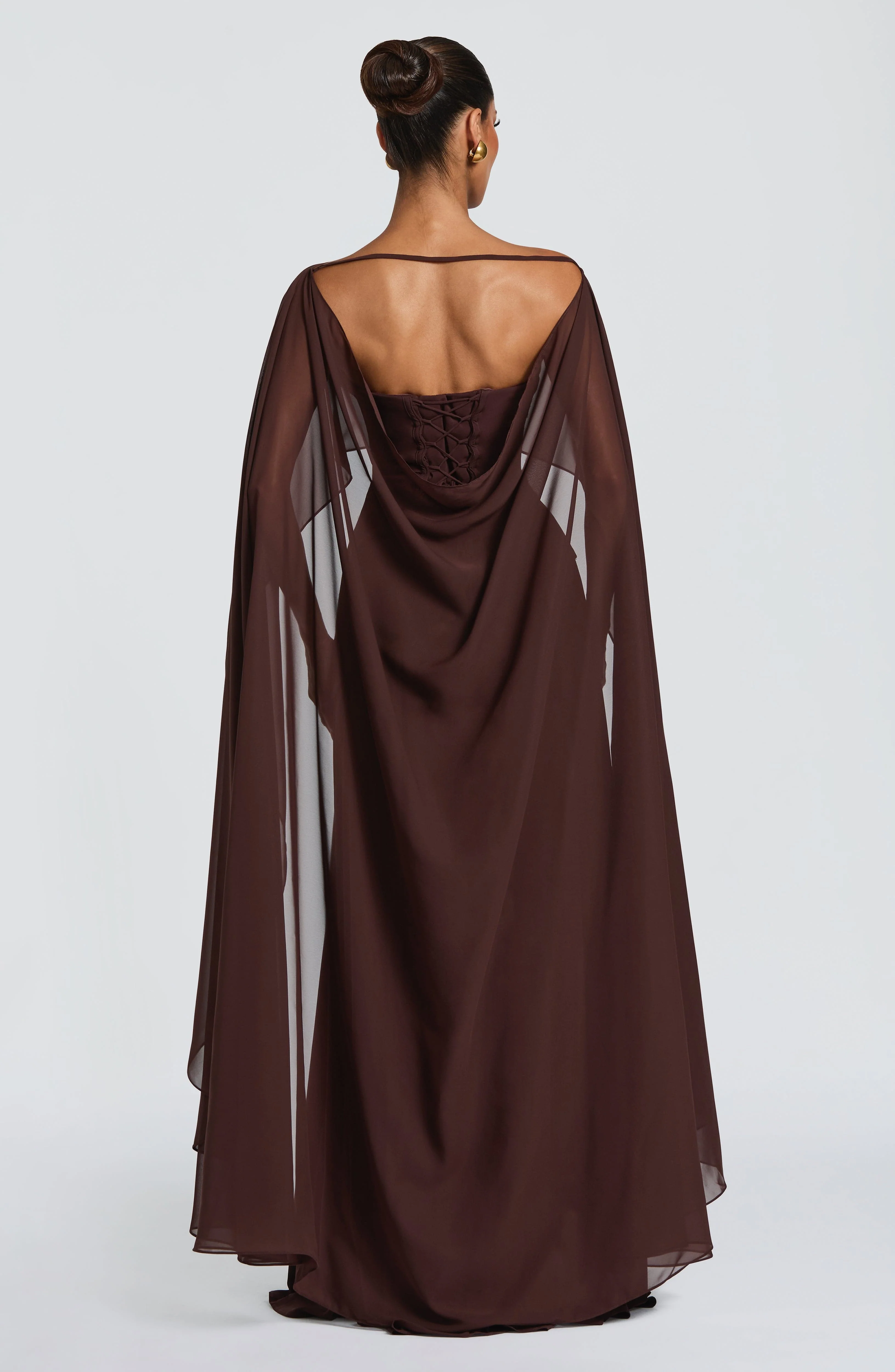 Patricia Maxi Dress - Plum Brown - Image 8