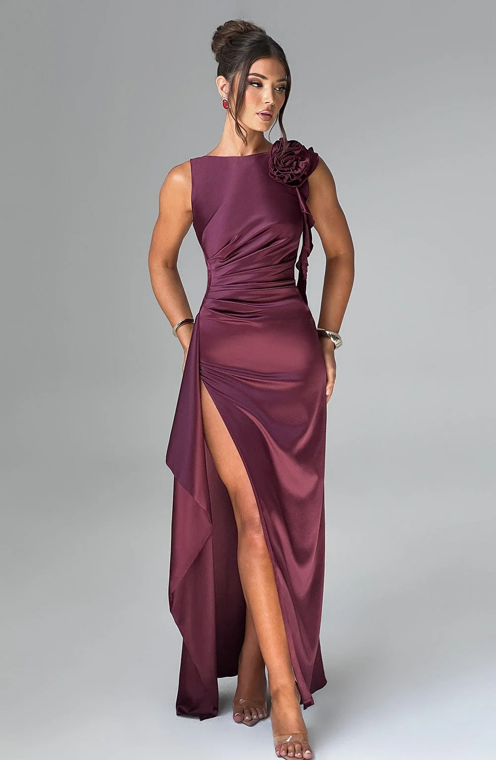 Peggy Maxi Dress - Cherry Lacquer - Image 2