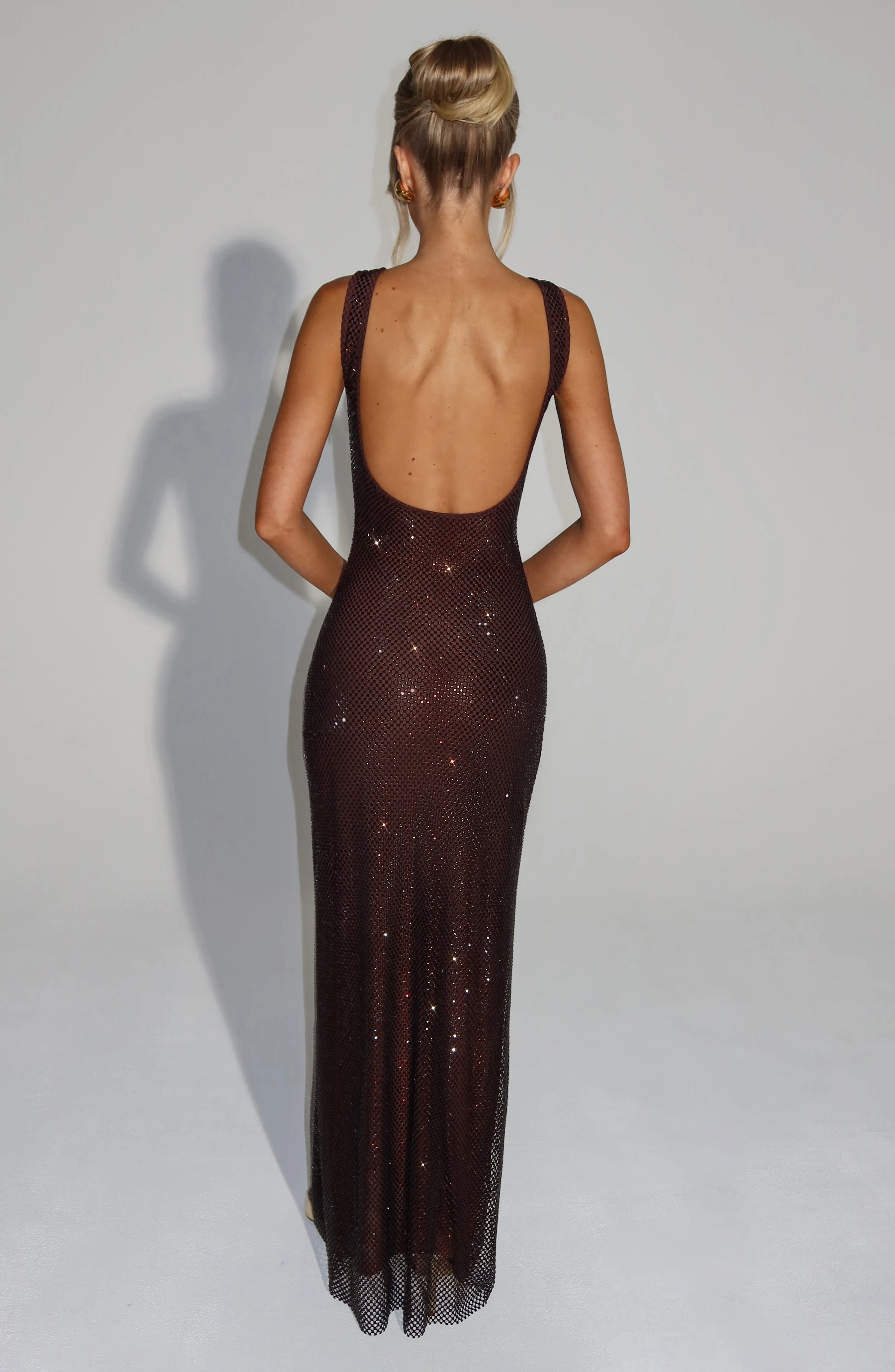Petra Maxi Dress - Plum Brown - Image 5