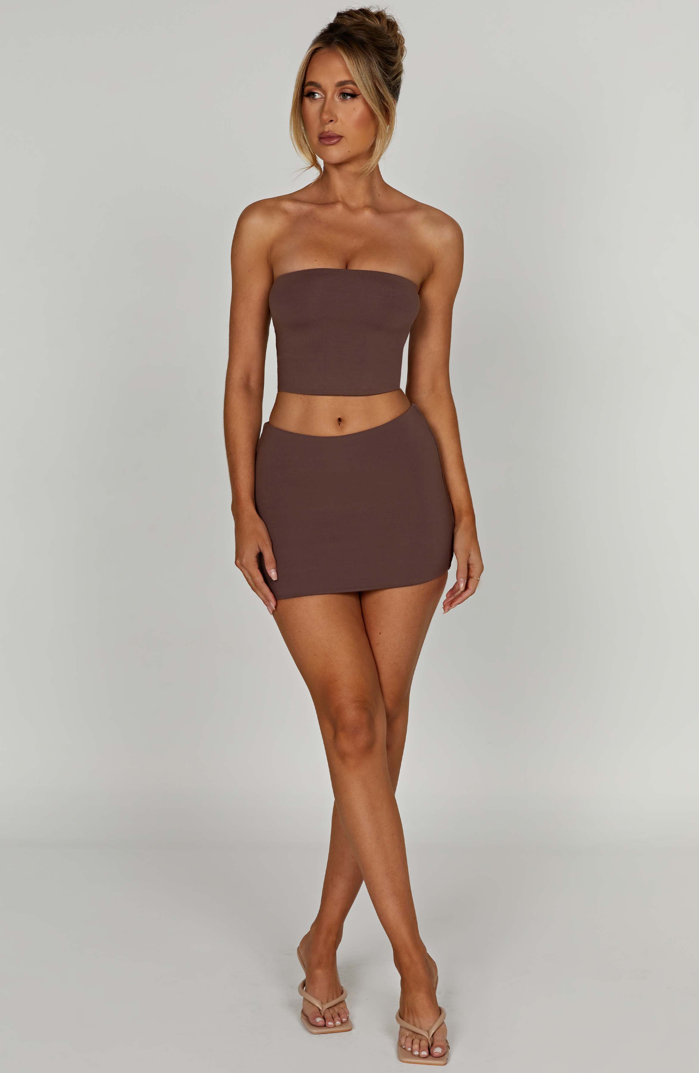 Rein Mini Skirt - Chocolate - Image 7