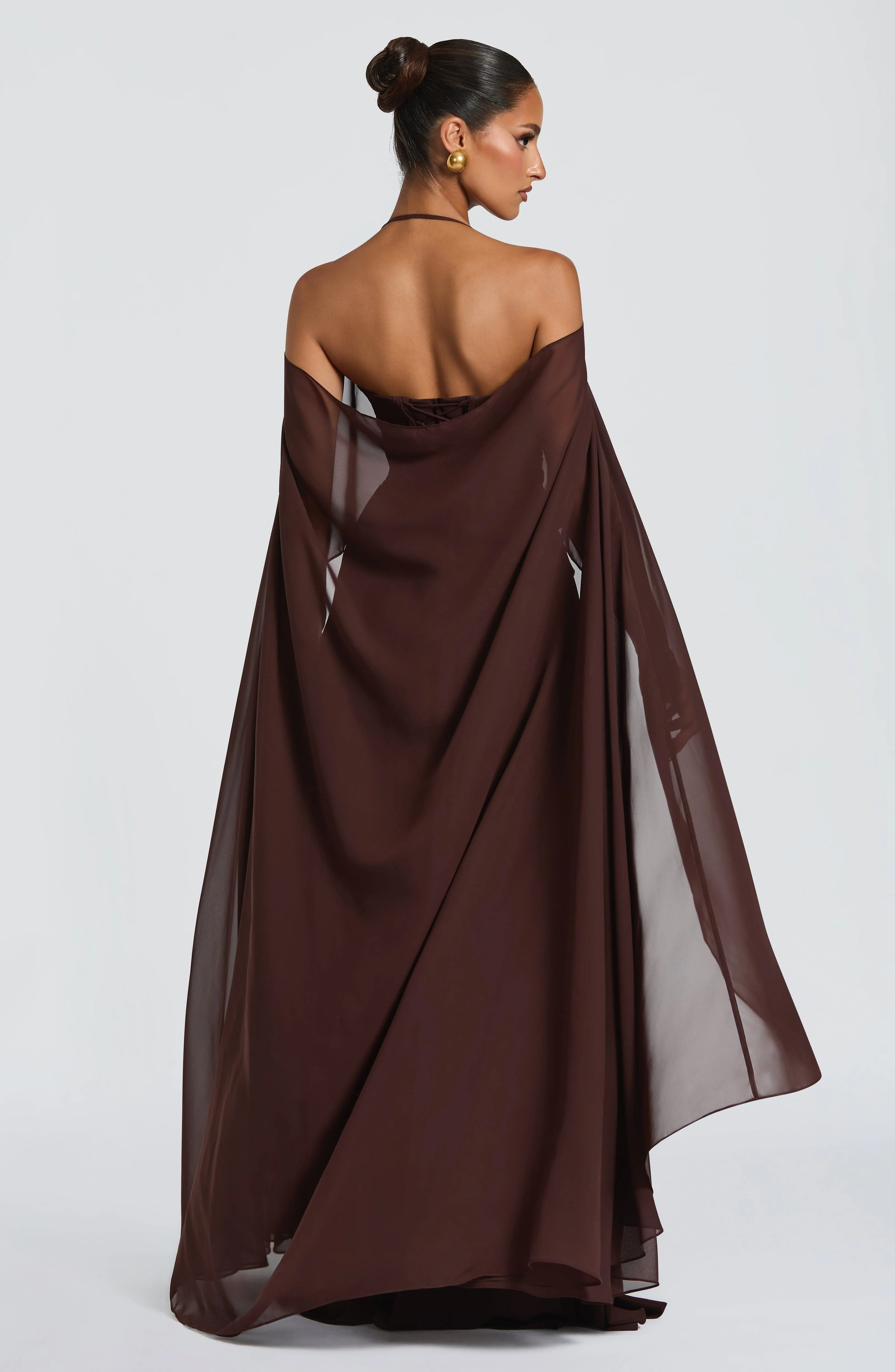 Romy Cape - Plum Brown - Image 5