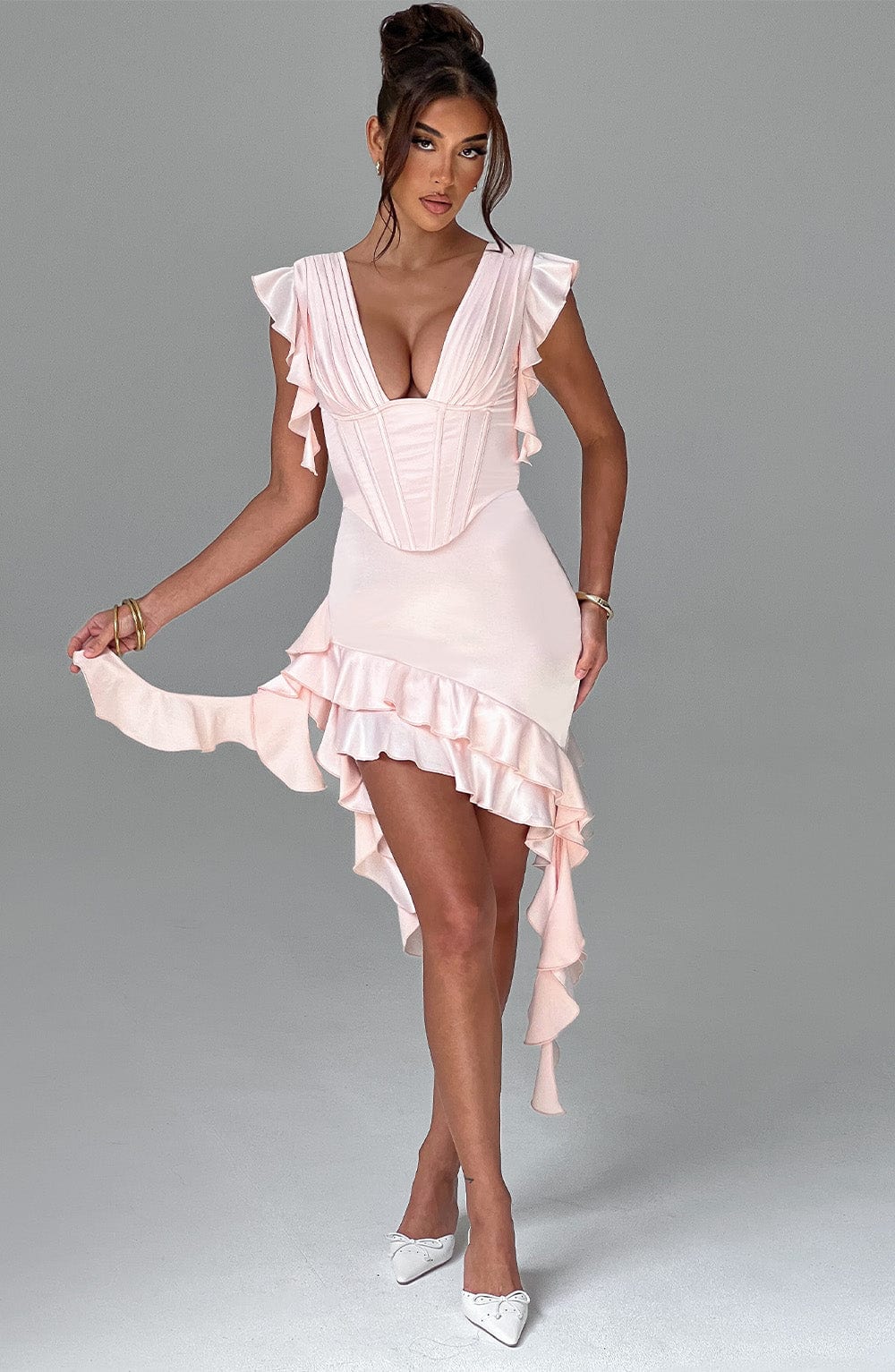 Rosalie Mini Dress - Blush - Image 6