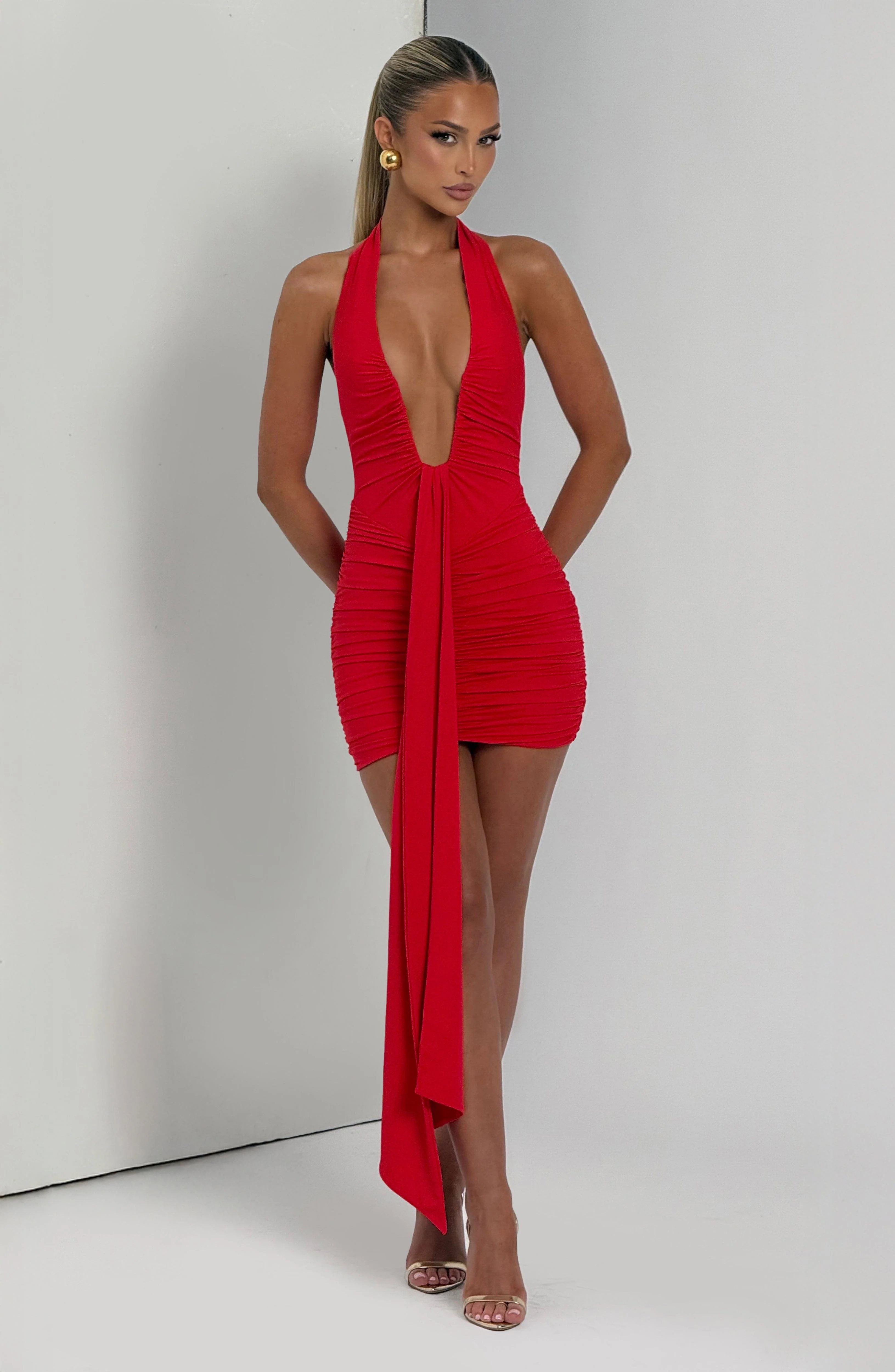 Rosetta Mini Dress - Red - Image 7