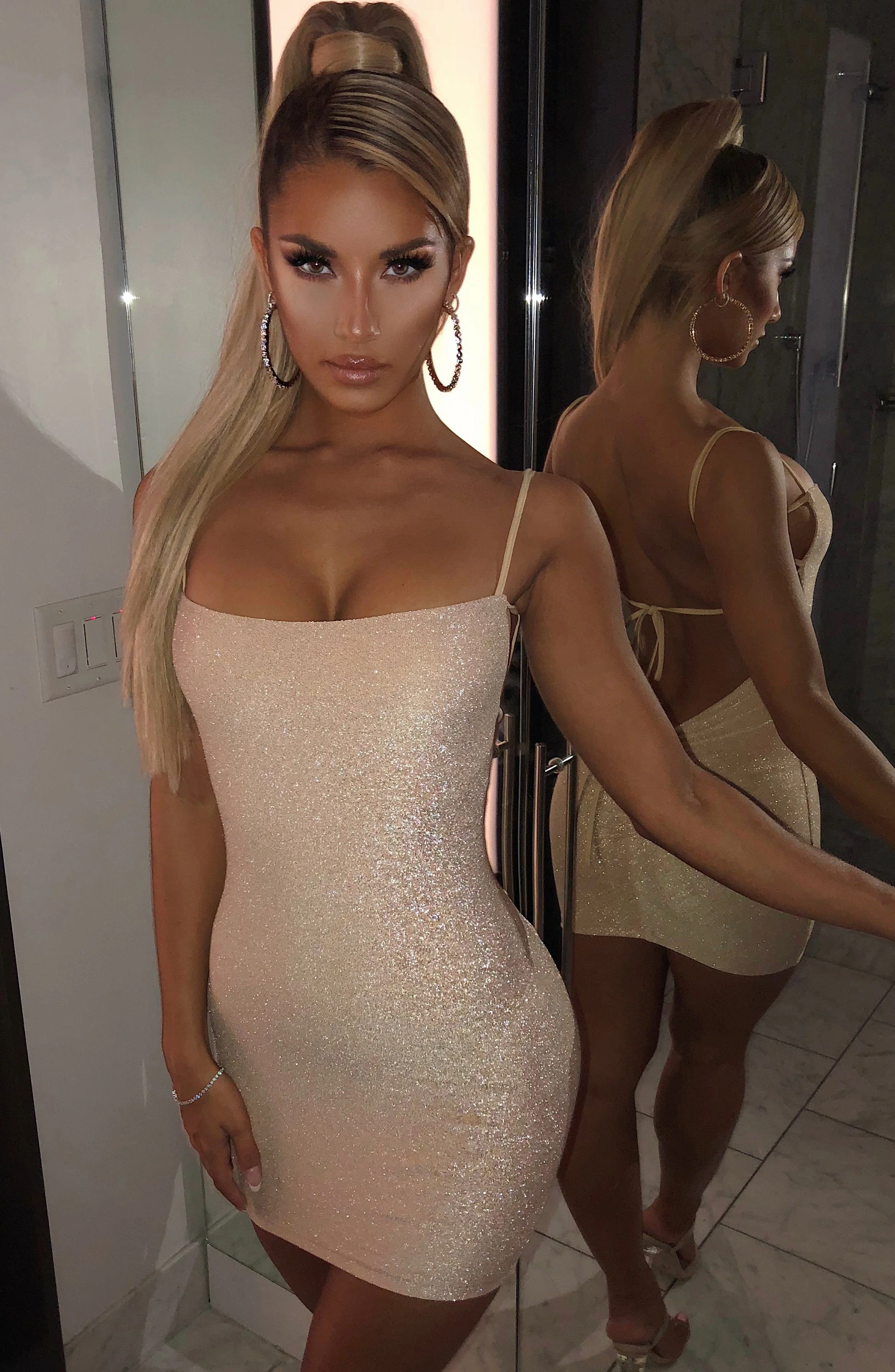 Sahara Mini Dress - Gold Sparkle - Image 5