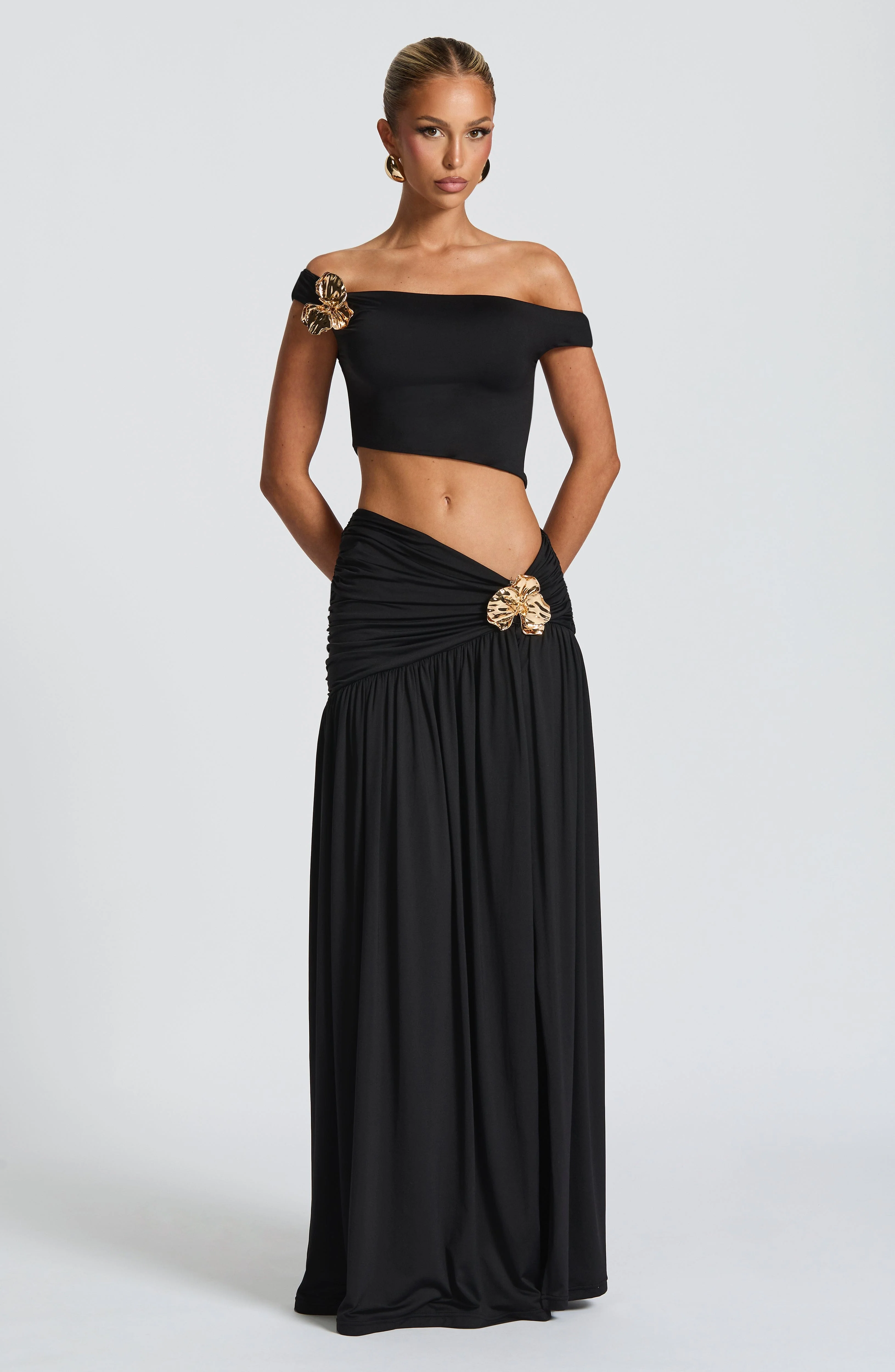 Saira Maxi Skirt - Black - Image 7