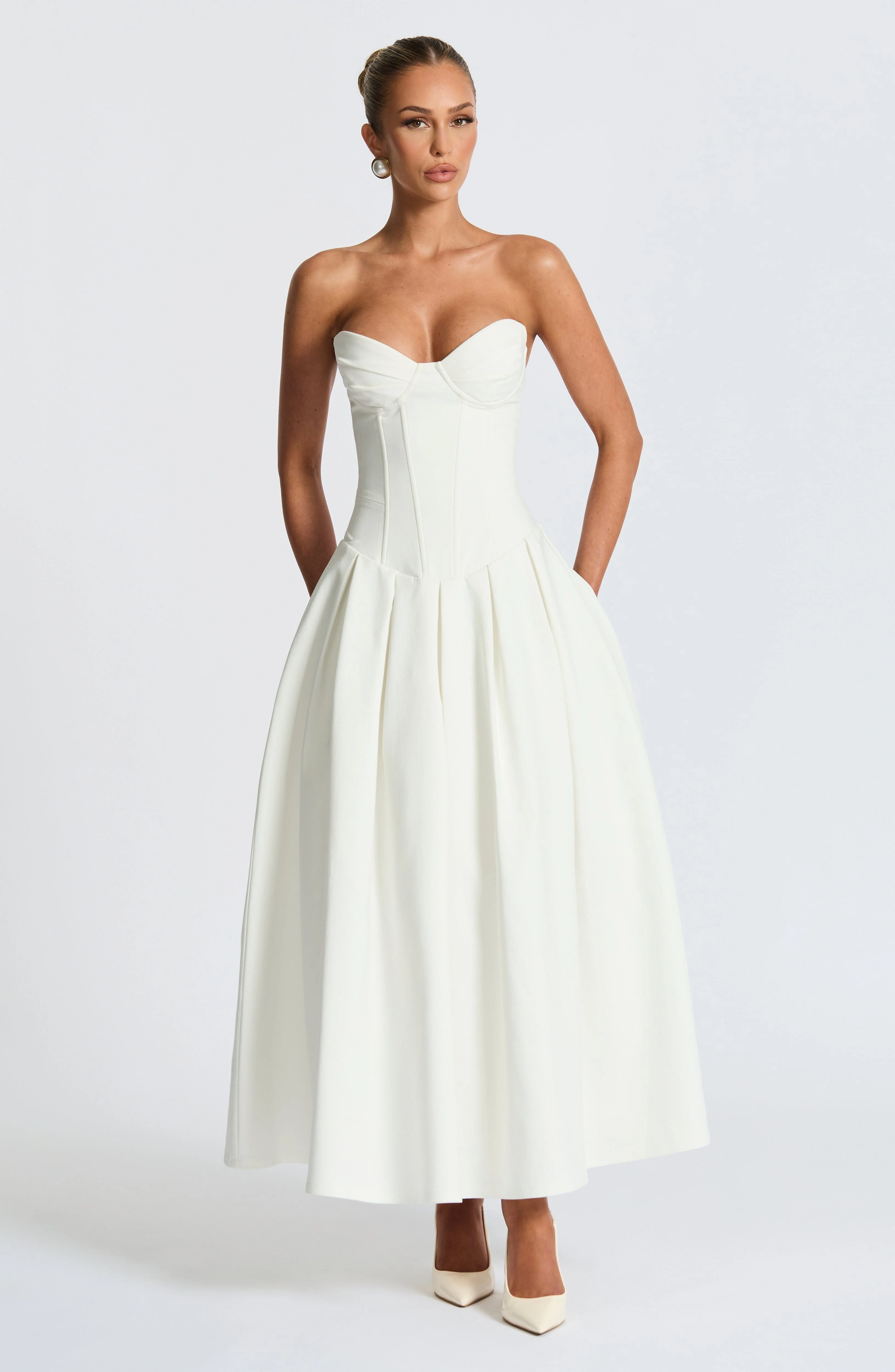 Salma Midi Dress - Ivory - Image 4