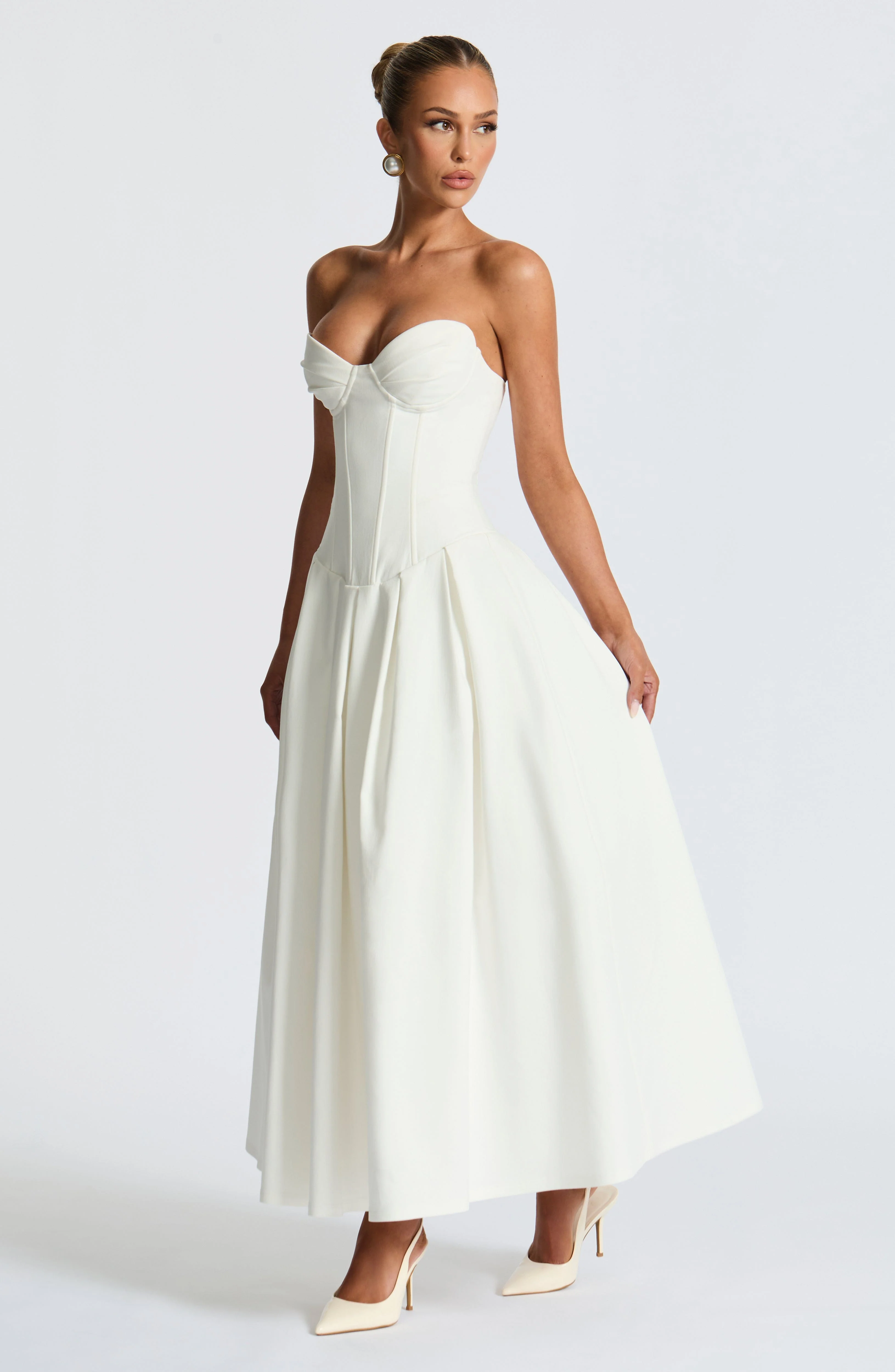 Salma Midi Dress - Ivory - Image 5