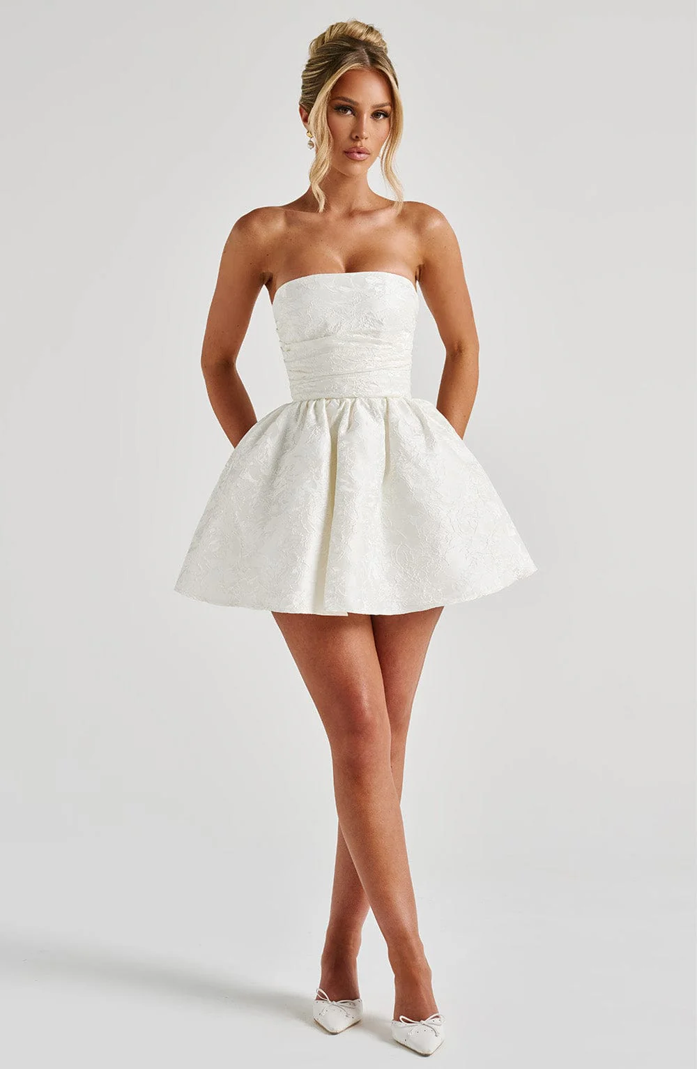 Salome Mini Dress - Ivory - Image 7