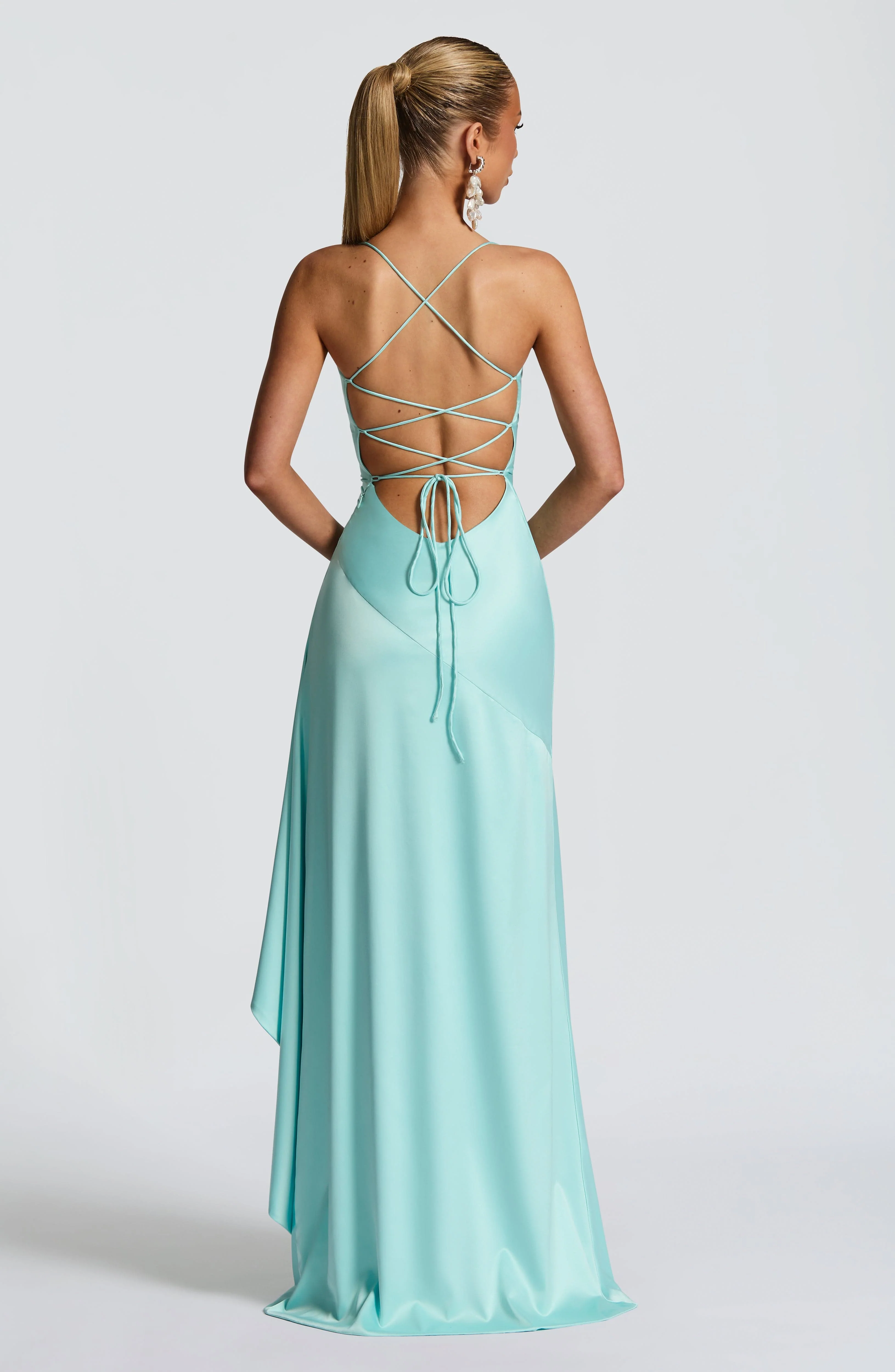 Samira Maxi Dress - Aqua - Image 3