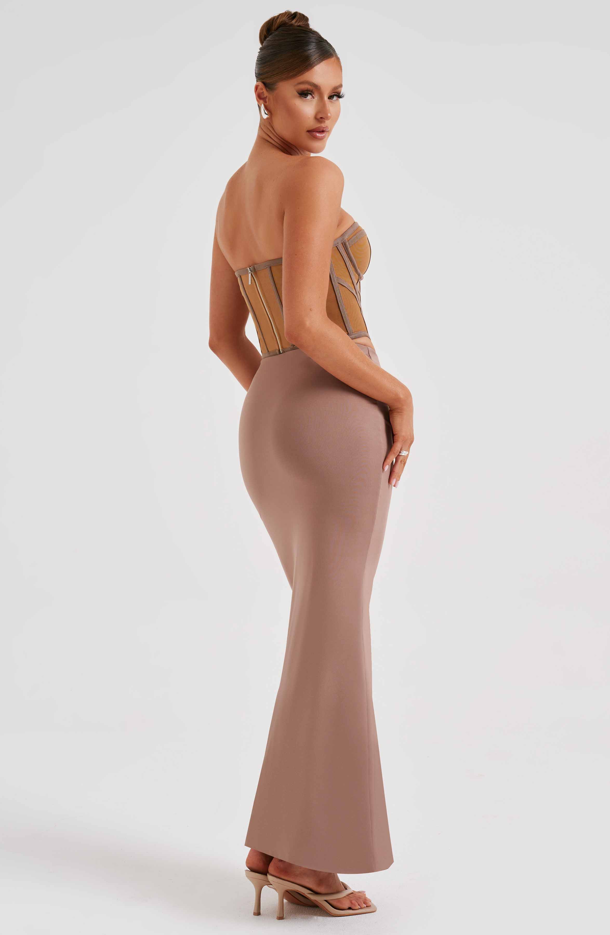 Santanna Corset - Chocolate/Nude - Image 6