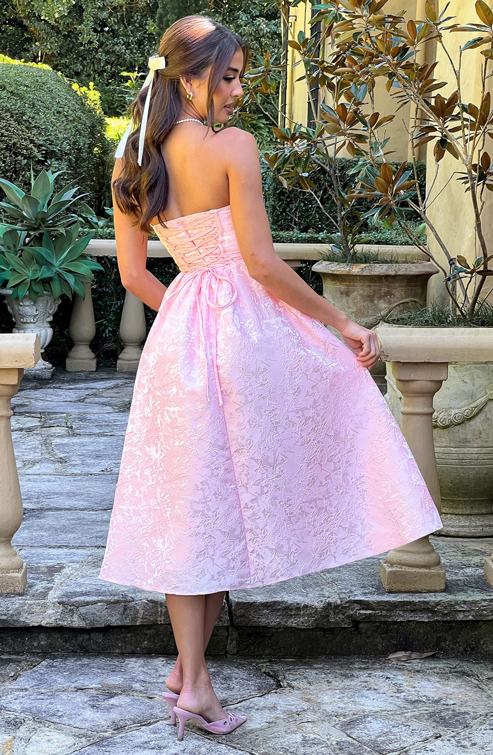 Saoirse Midi Dress - Blush - Image 10