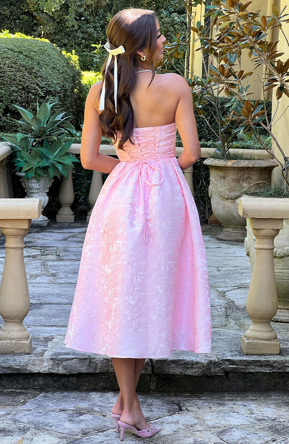 Saoirse Midi Dress - Blush - Image 11