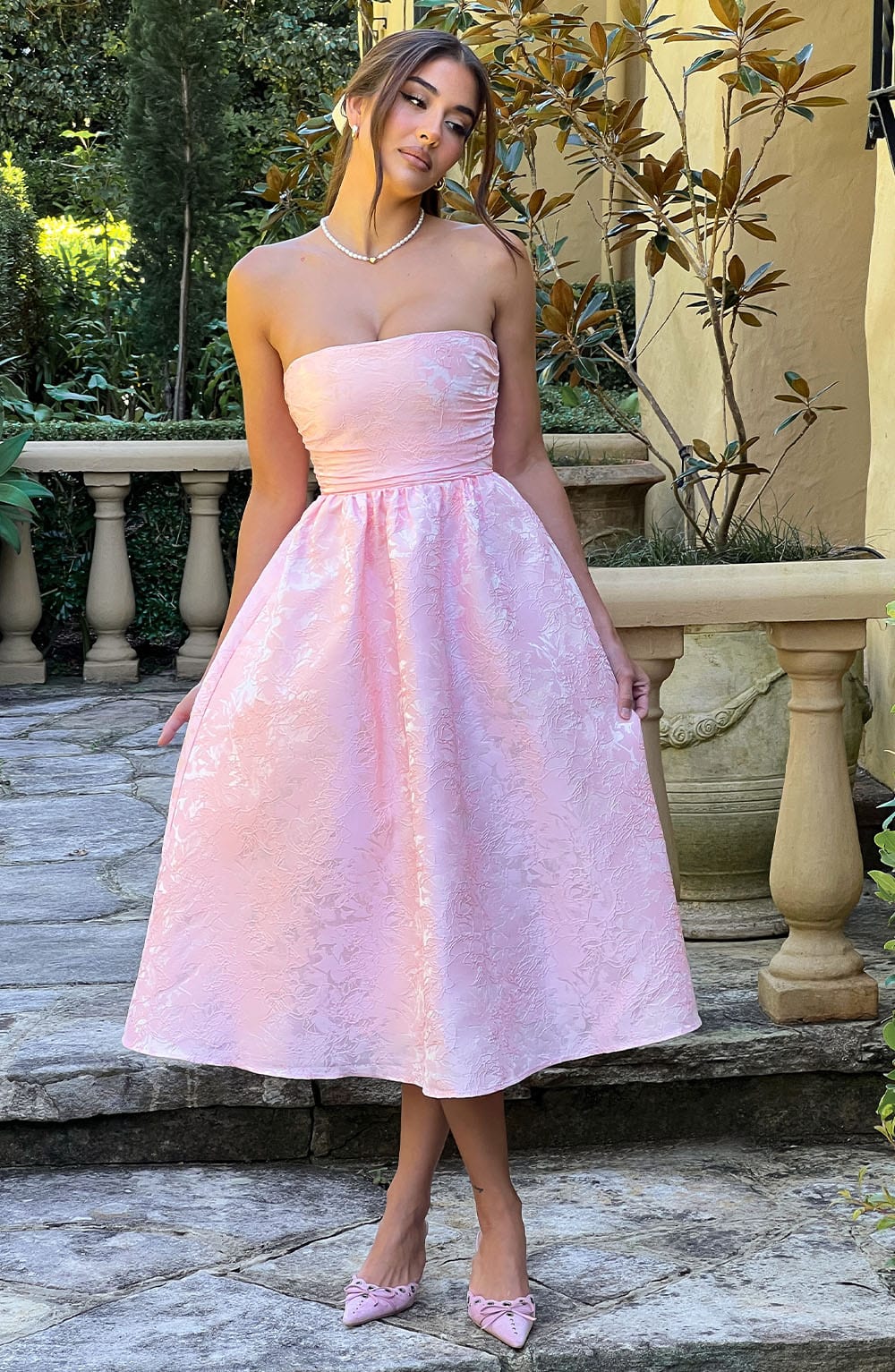 Saoirse Midi Dress - Blush - Image 12