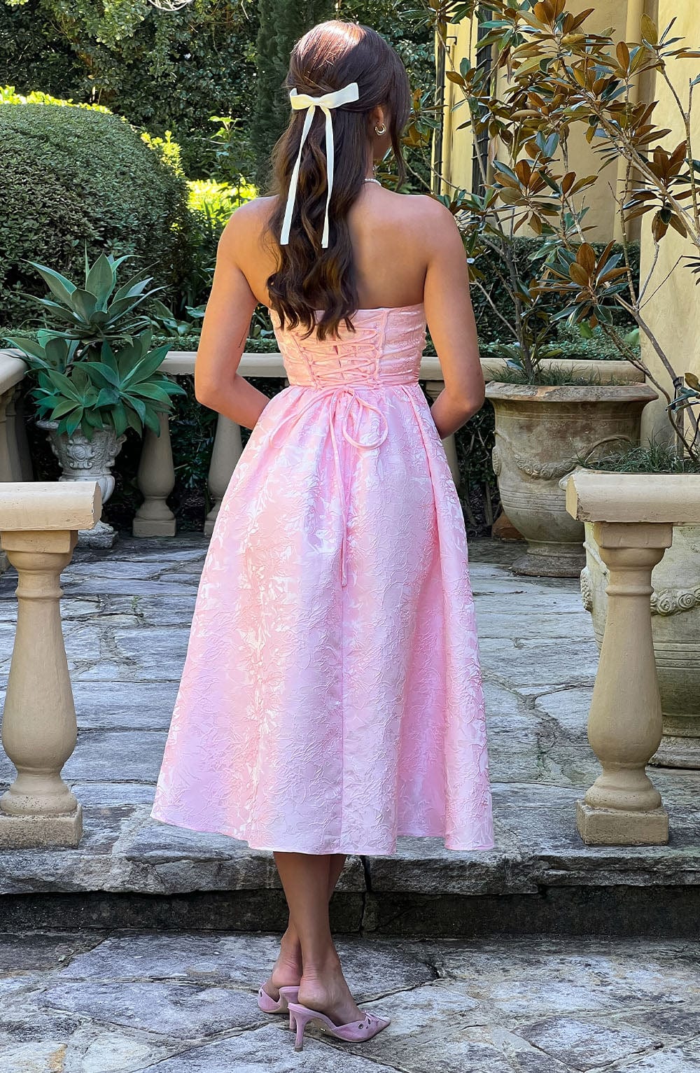 Saoirse Midi Dress - Blush - Image 13