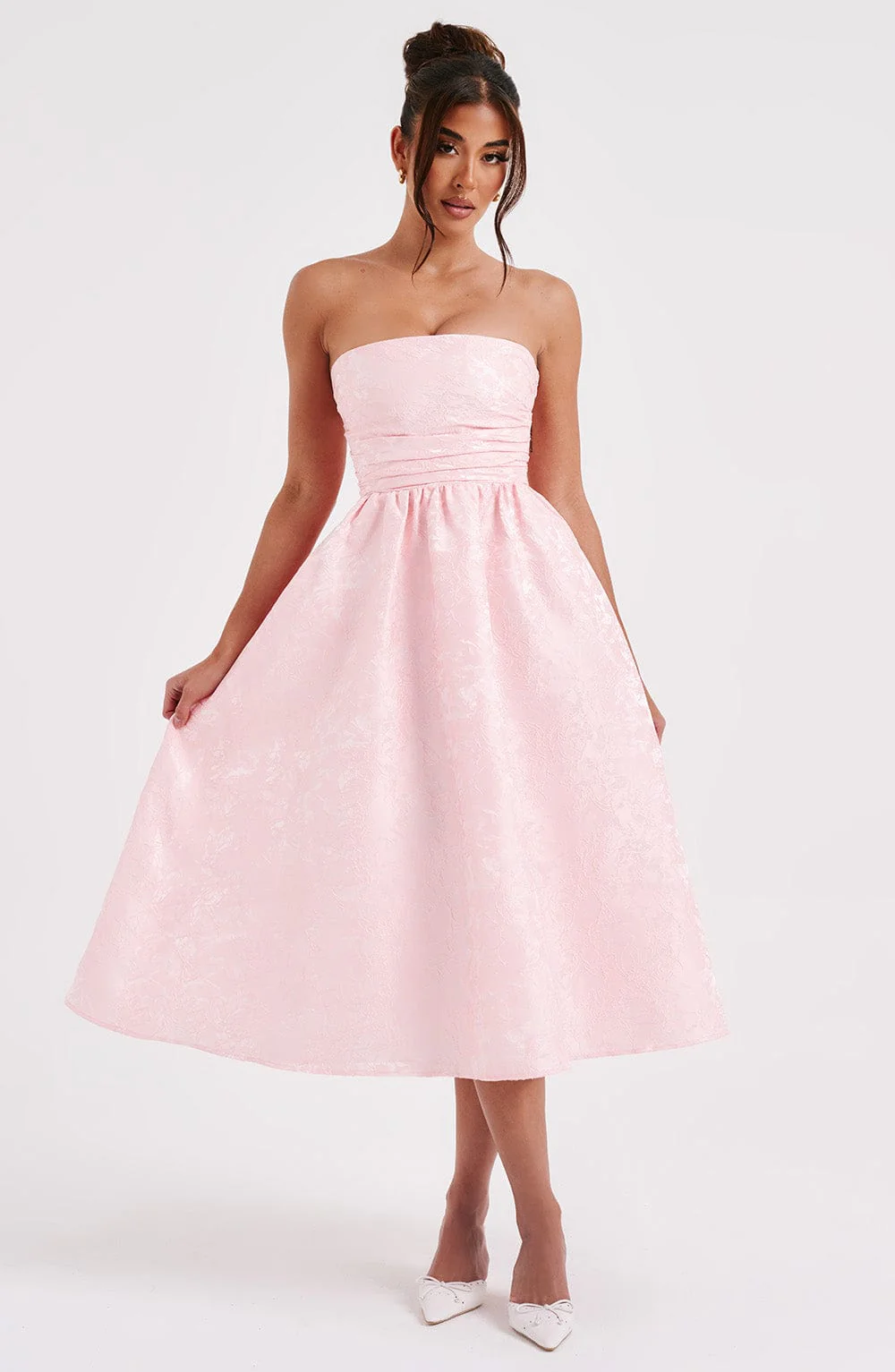 Saoirse Midi Dress - Blush - Image 14