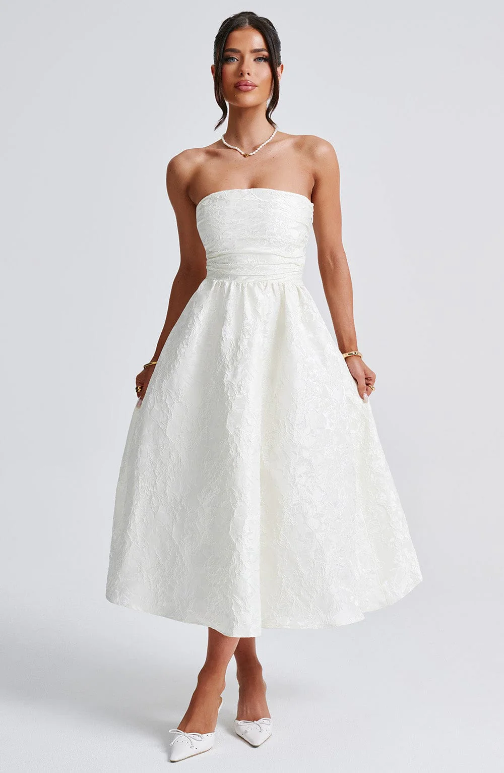 Saoirse Midi Dress - Ivory - Image 6