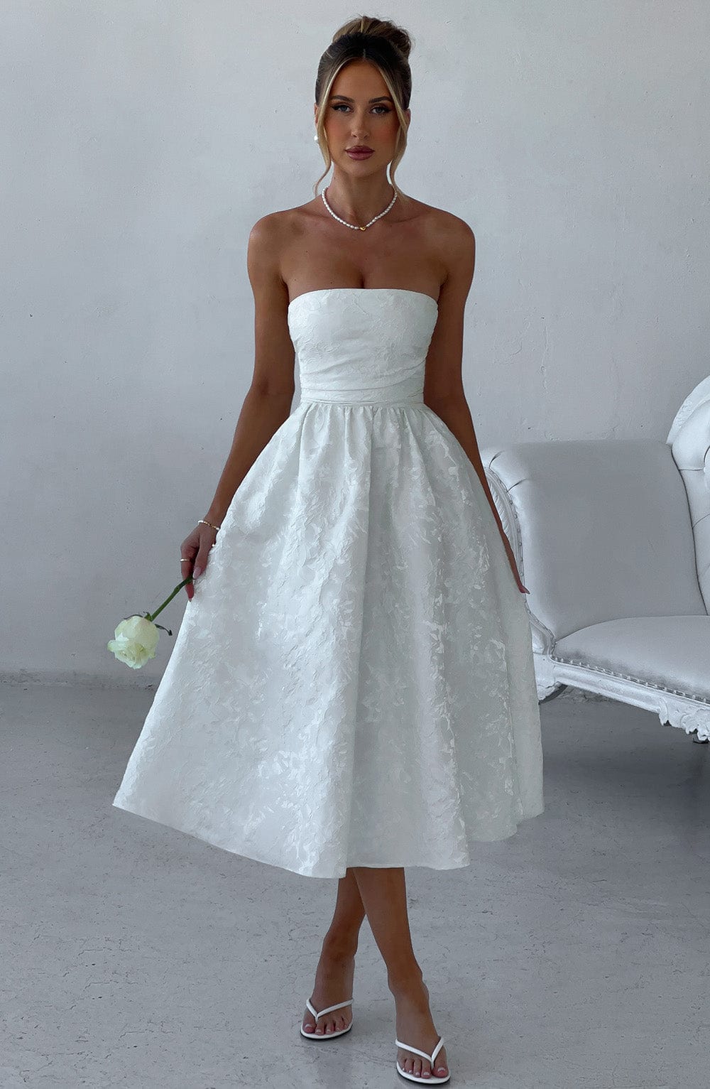 Saoirse Midi Dress - Ivory - Image 8