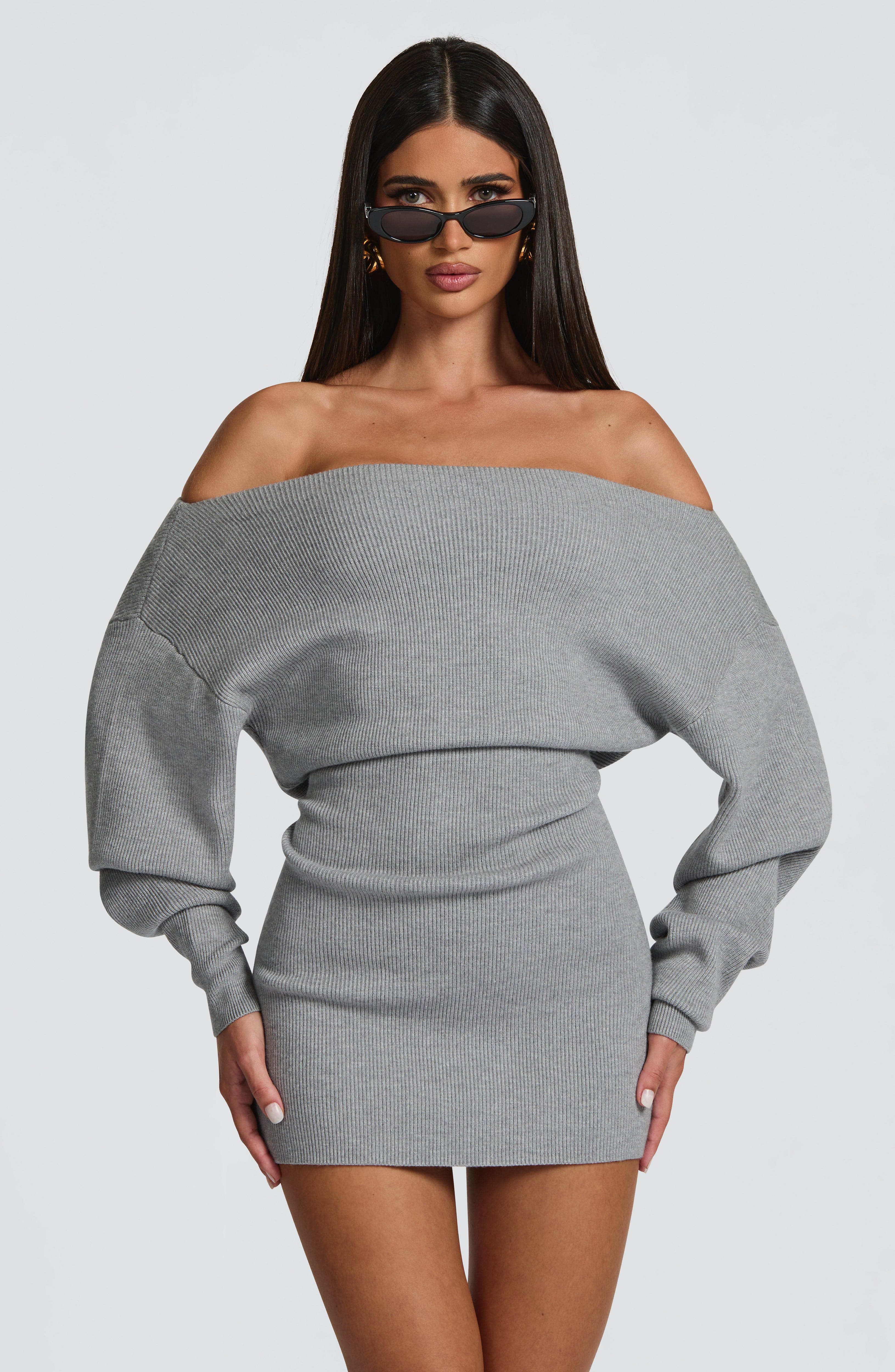 Sawyer Mini Dress - Light Grey - Image 6