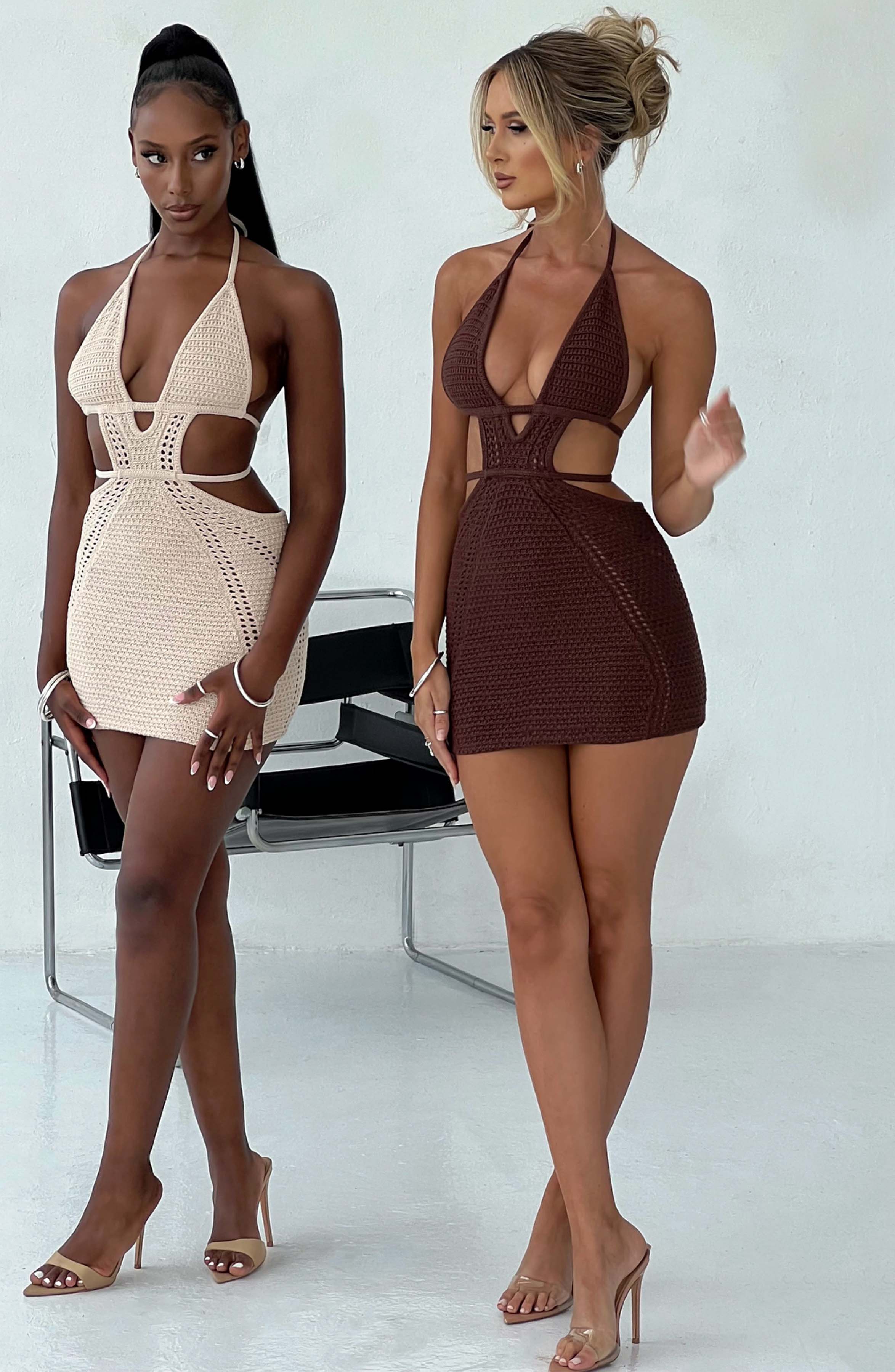 Selena Mini Dress - Chocolate - Image 22