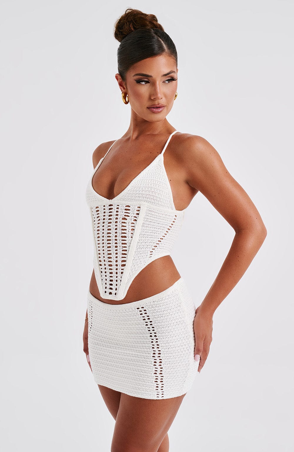 Selma Mini Skirt - White - Image 3