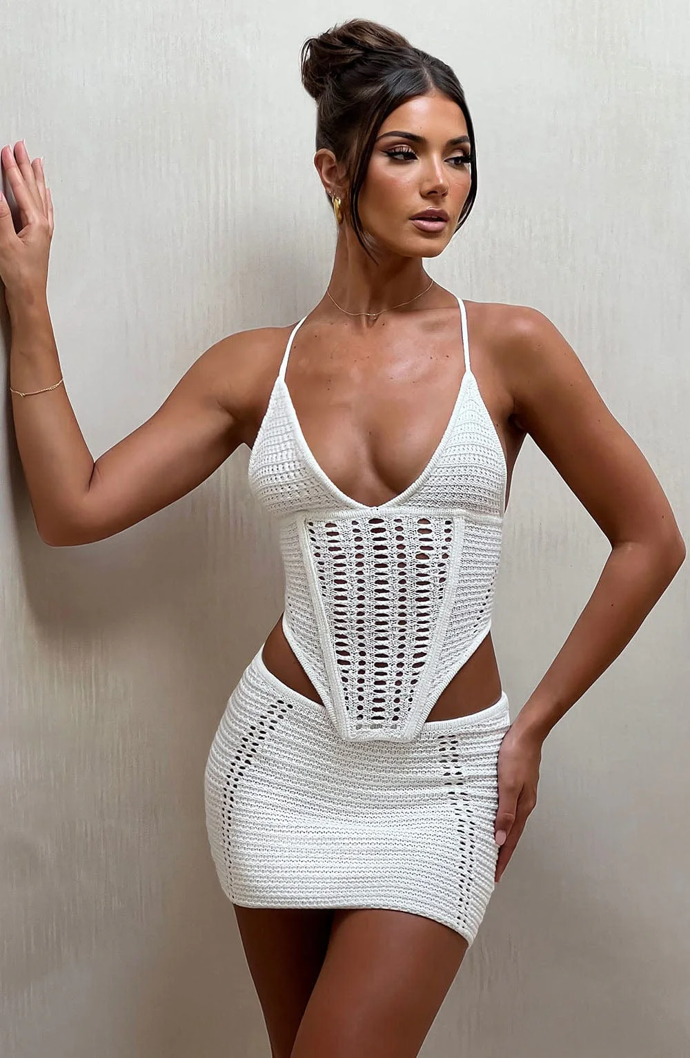 Selma Mini Skirt - White - Image 7