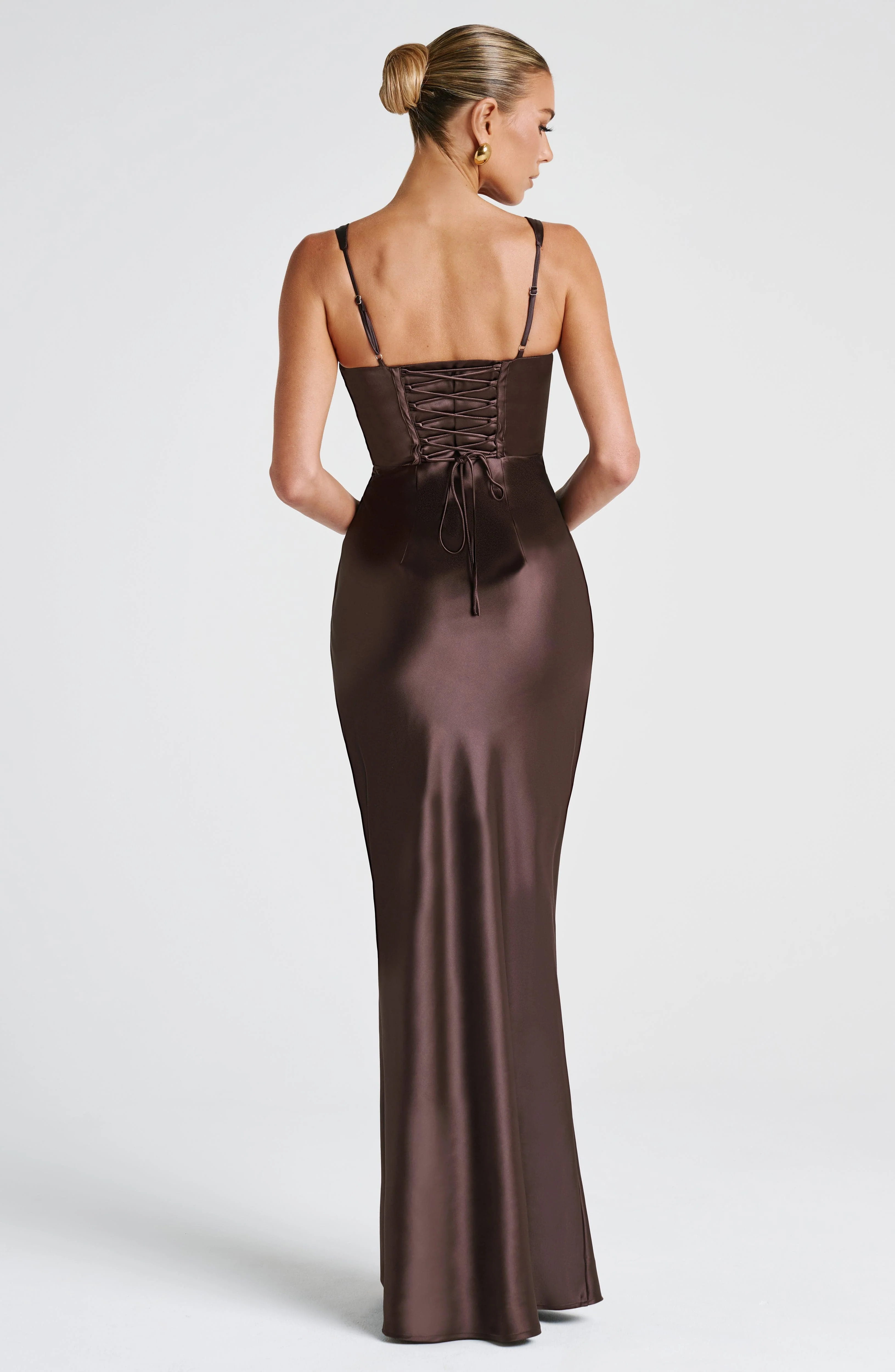 Shae Maxi Dress - Plum Brown - Image 3