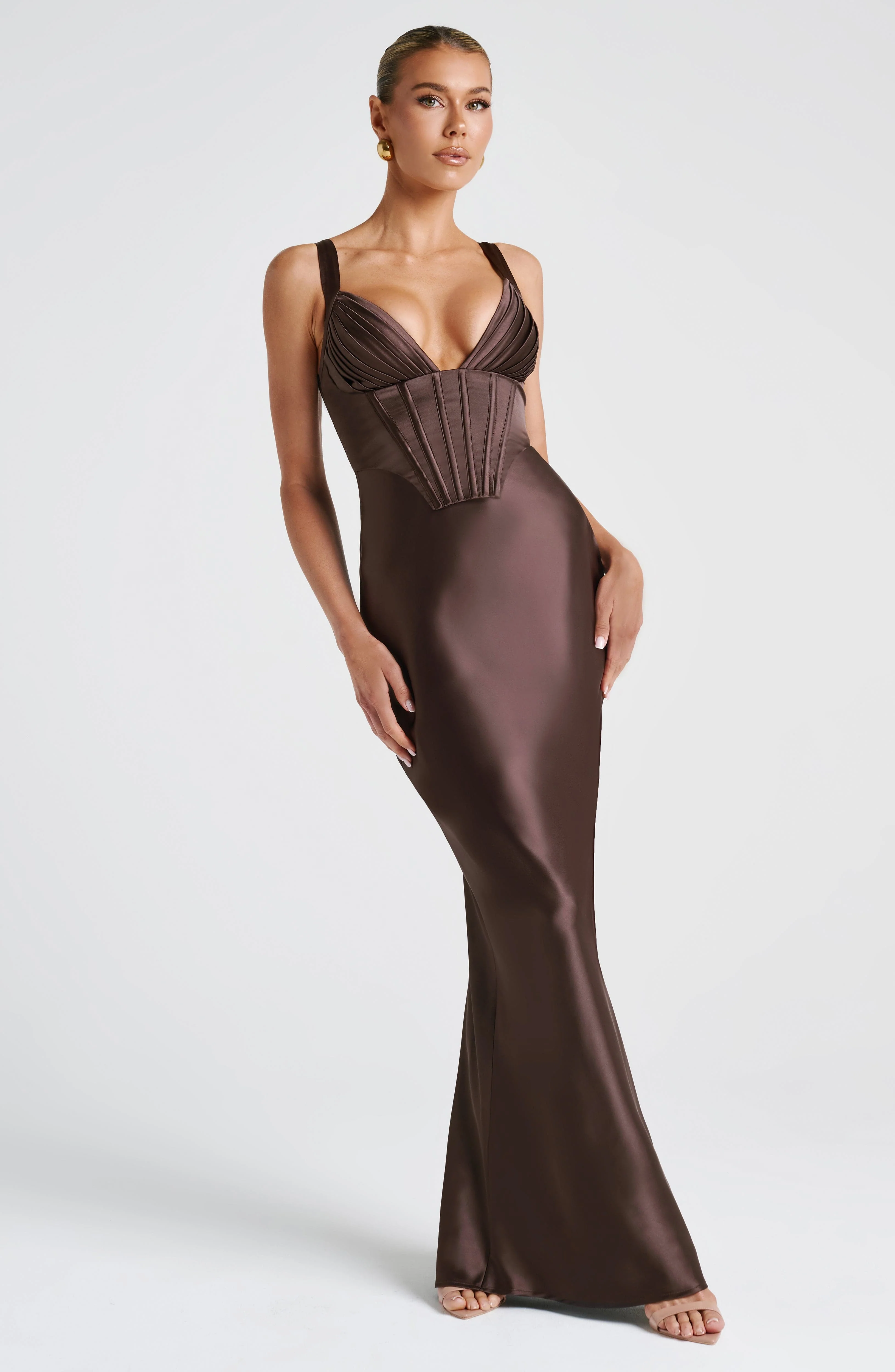 Shae Maxi Dress - Plum Brown - Image 5