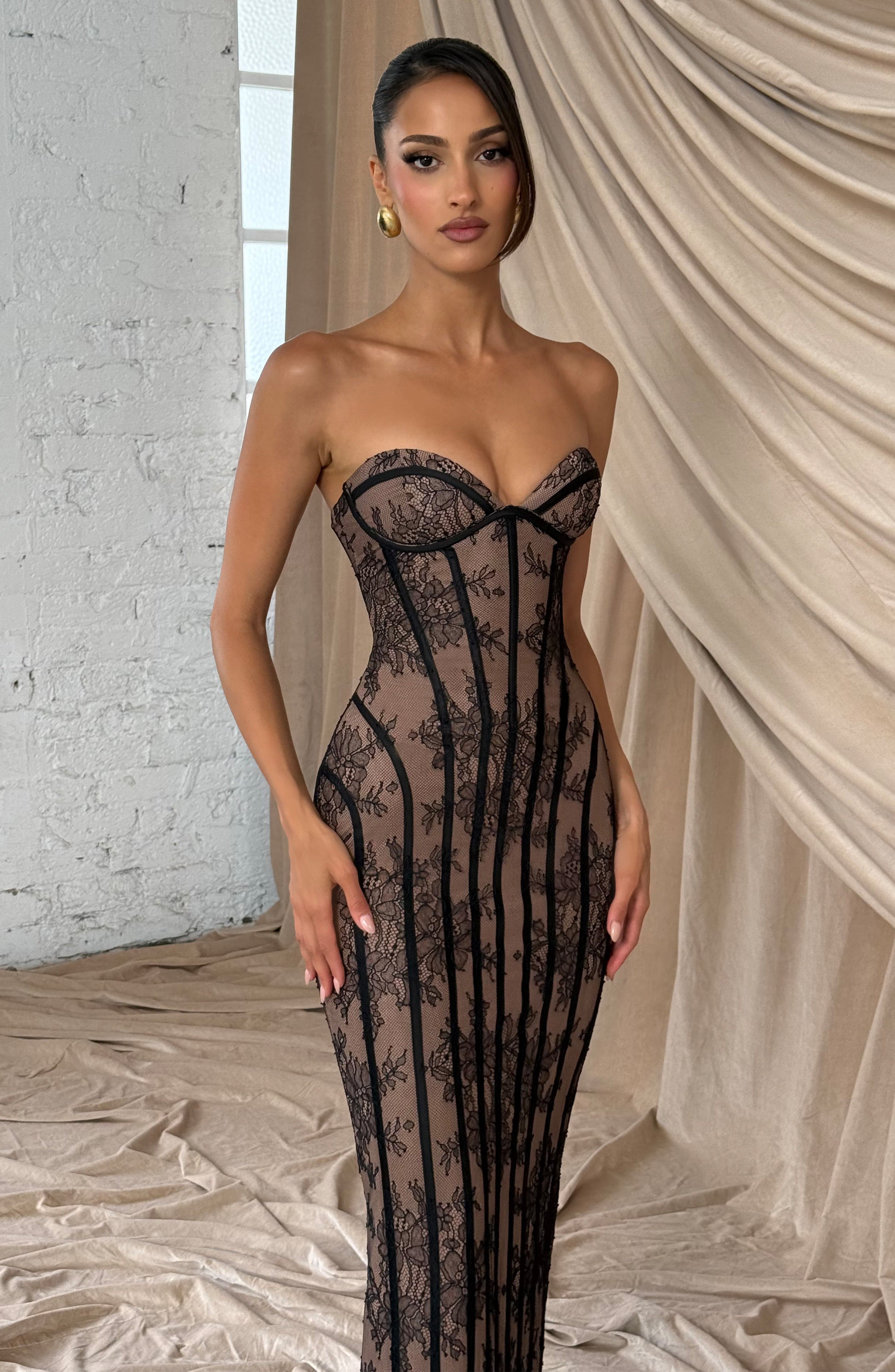 Sian Maxi Dress - Black - Image 3