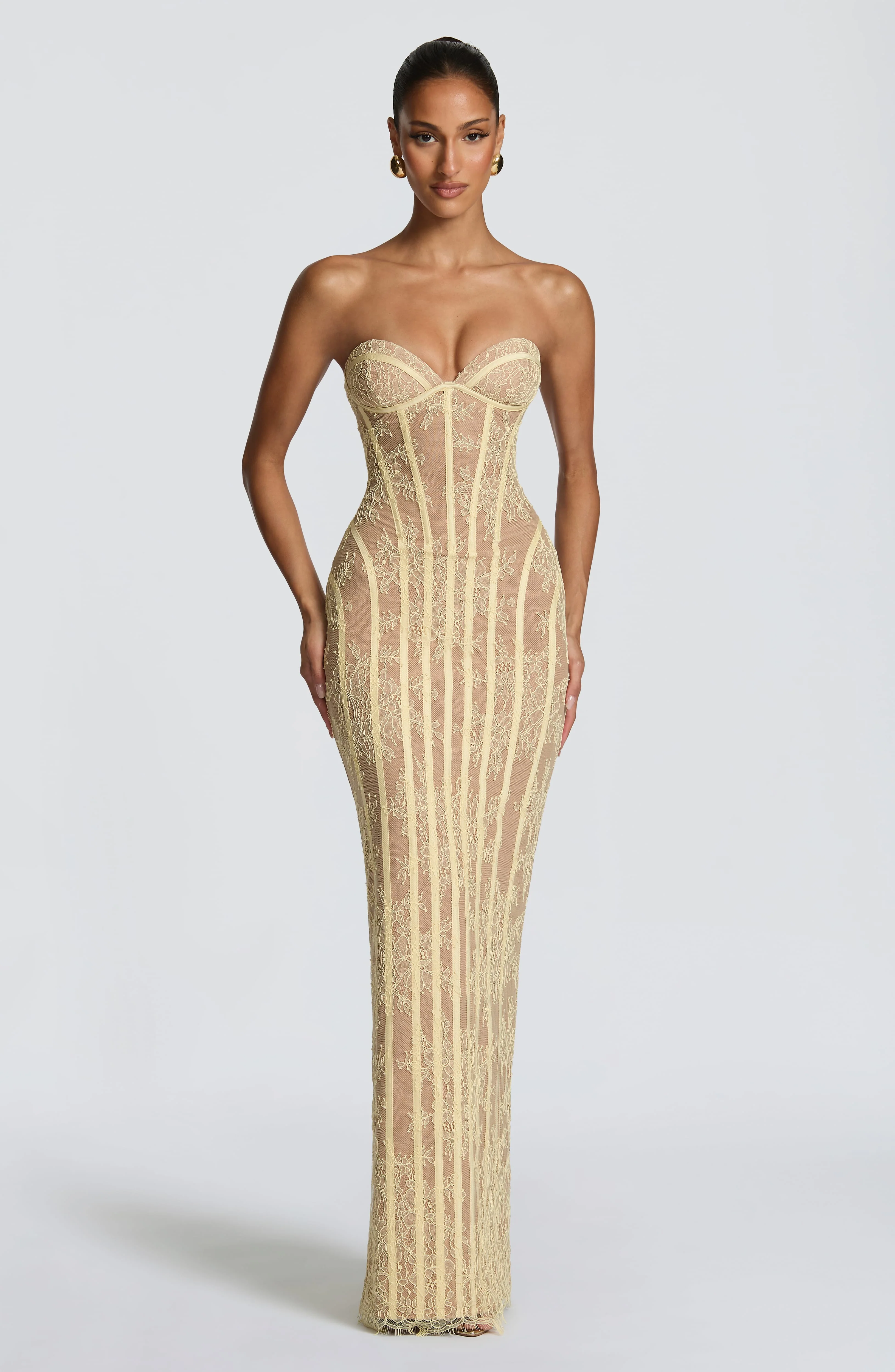 Sian Maxi Dress - Lemon - Image 2