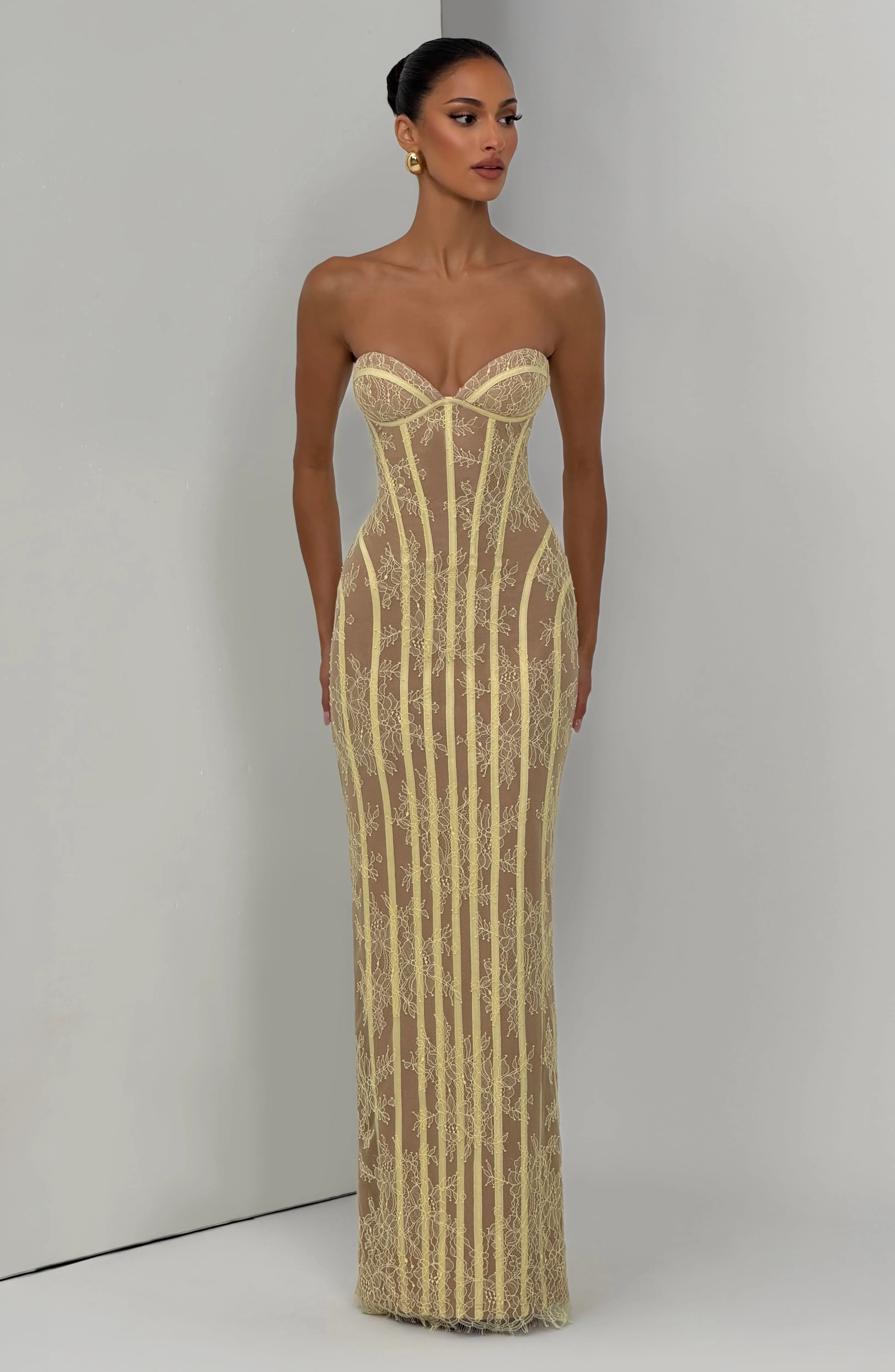 Sian Maxi Dress - Lemon - Image 8