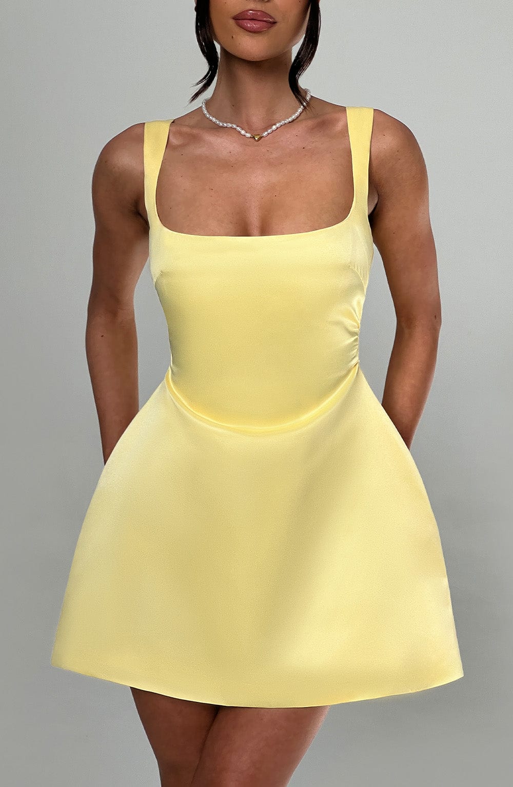 Sofie Mini Dress - Lemon - Image 4
