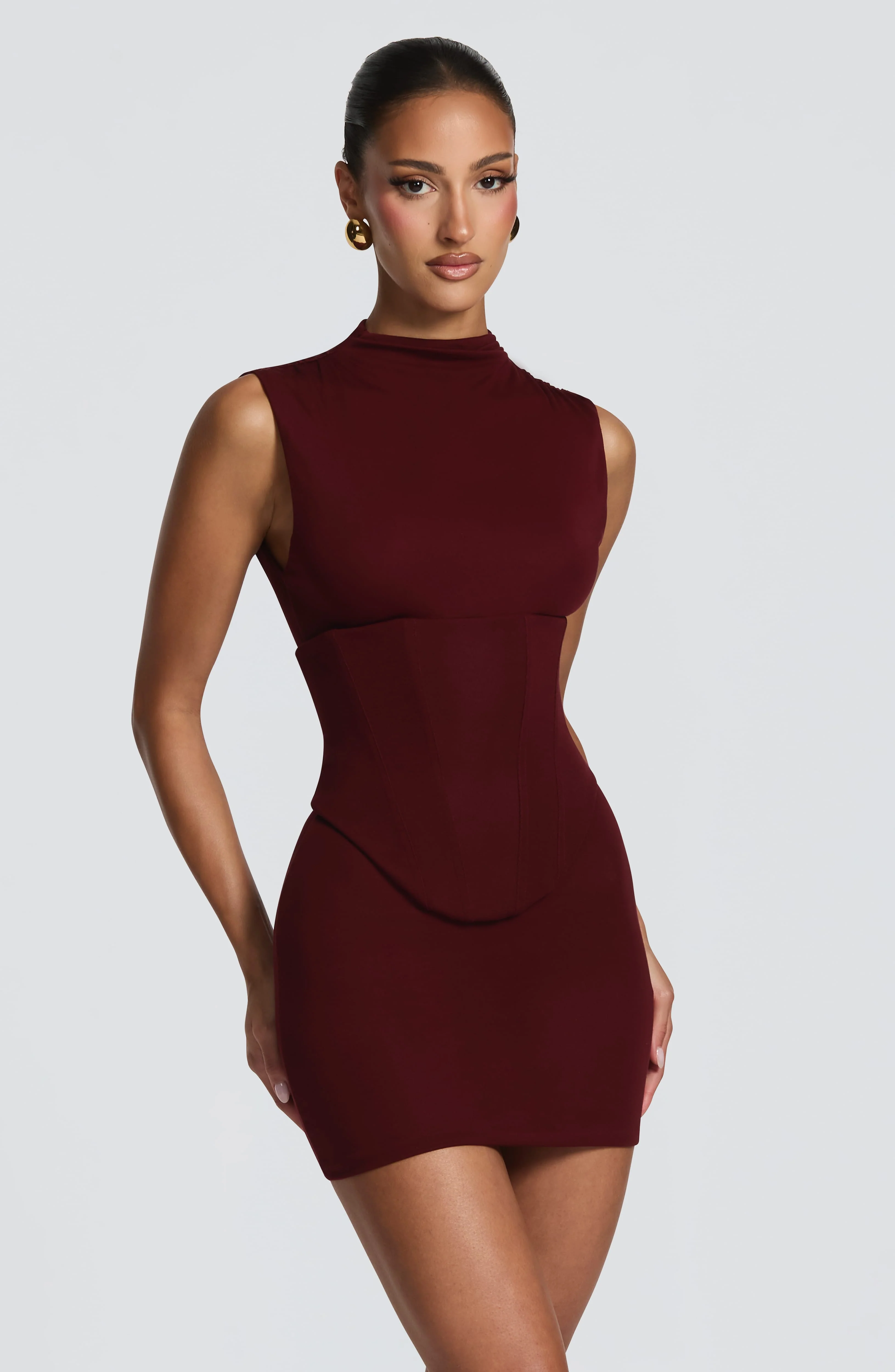 Soline Mini Dress - Cherry Lacquer - Image 8