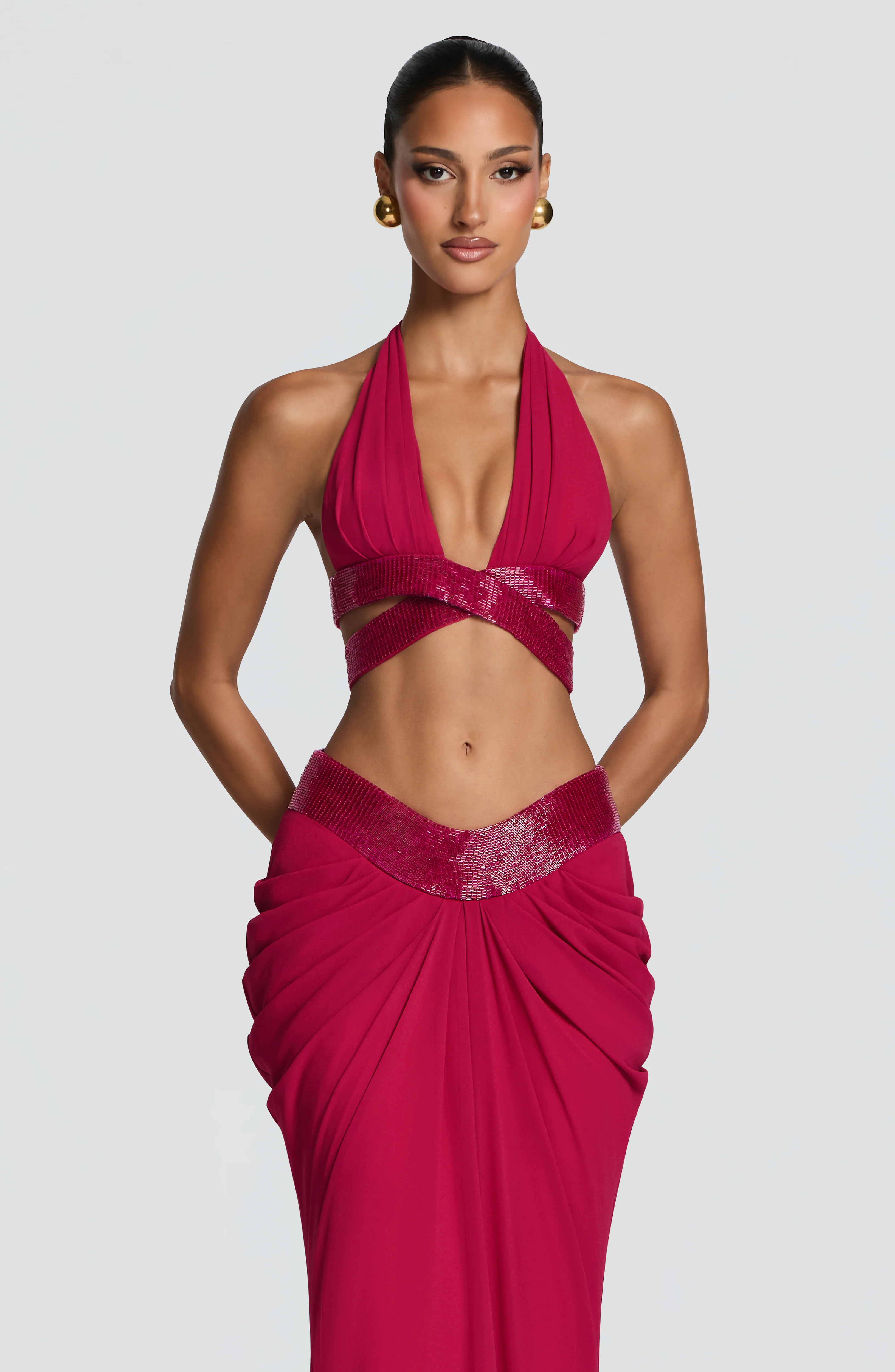 Sophie Maxi Skirt - Raspberry - Image 4