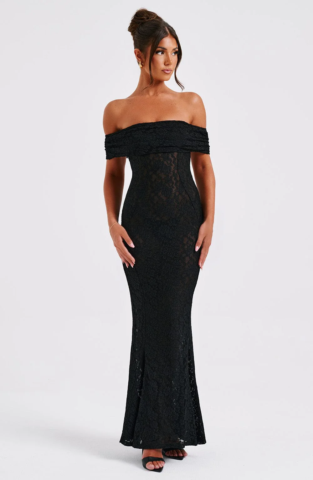 Stephanie Maxi Dress - Black - Image 3