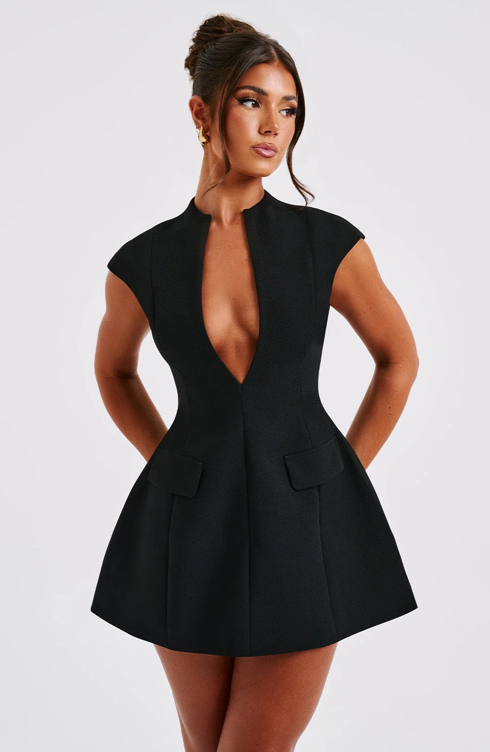 Suri Mini Dress - Black - Image 6