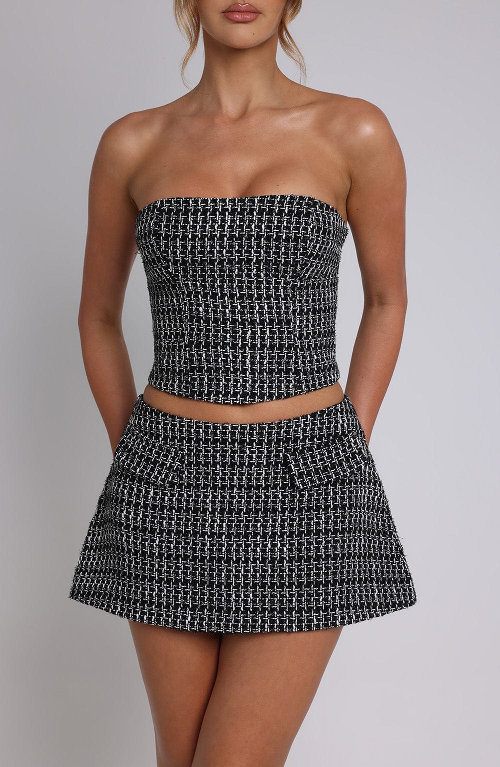Tabitha Mini Skirt - Black/White - Image 13