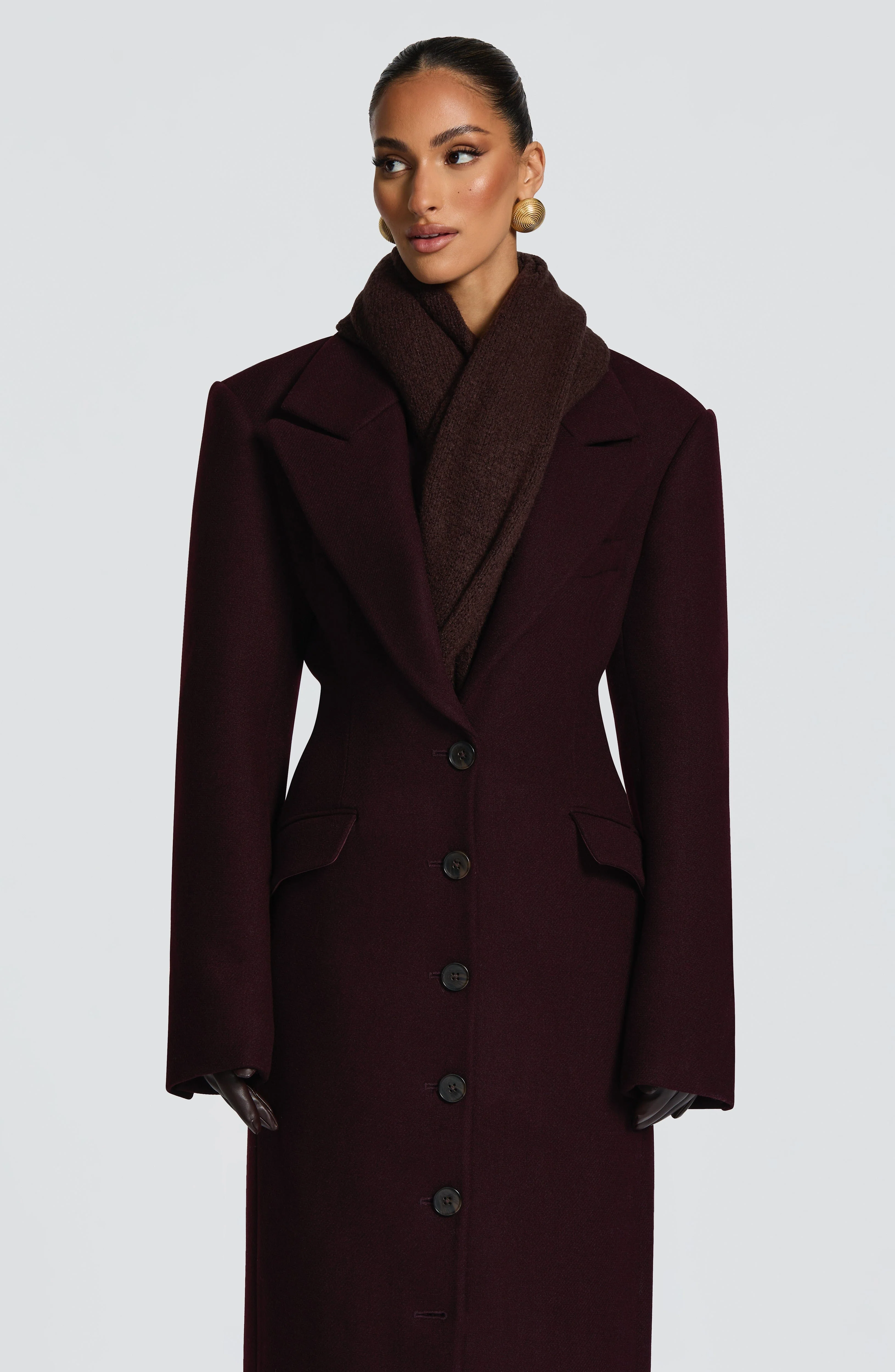 Talin Scarf - Plum Brown - Image 10