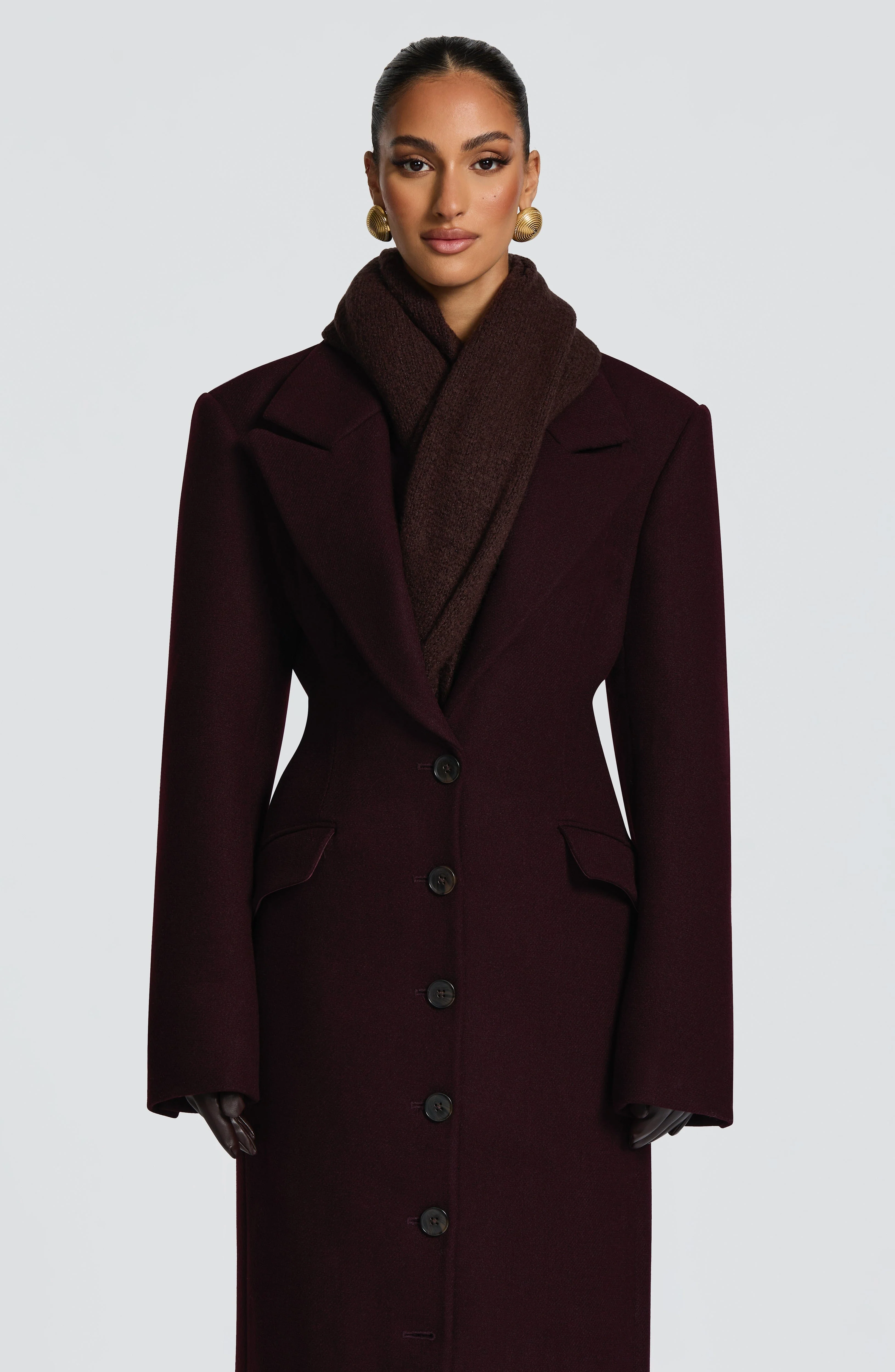 Talin Scarf - Plum Brown - Image 5