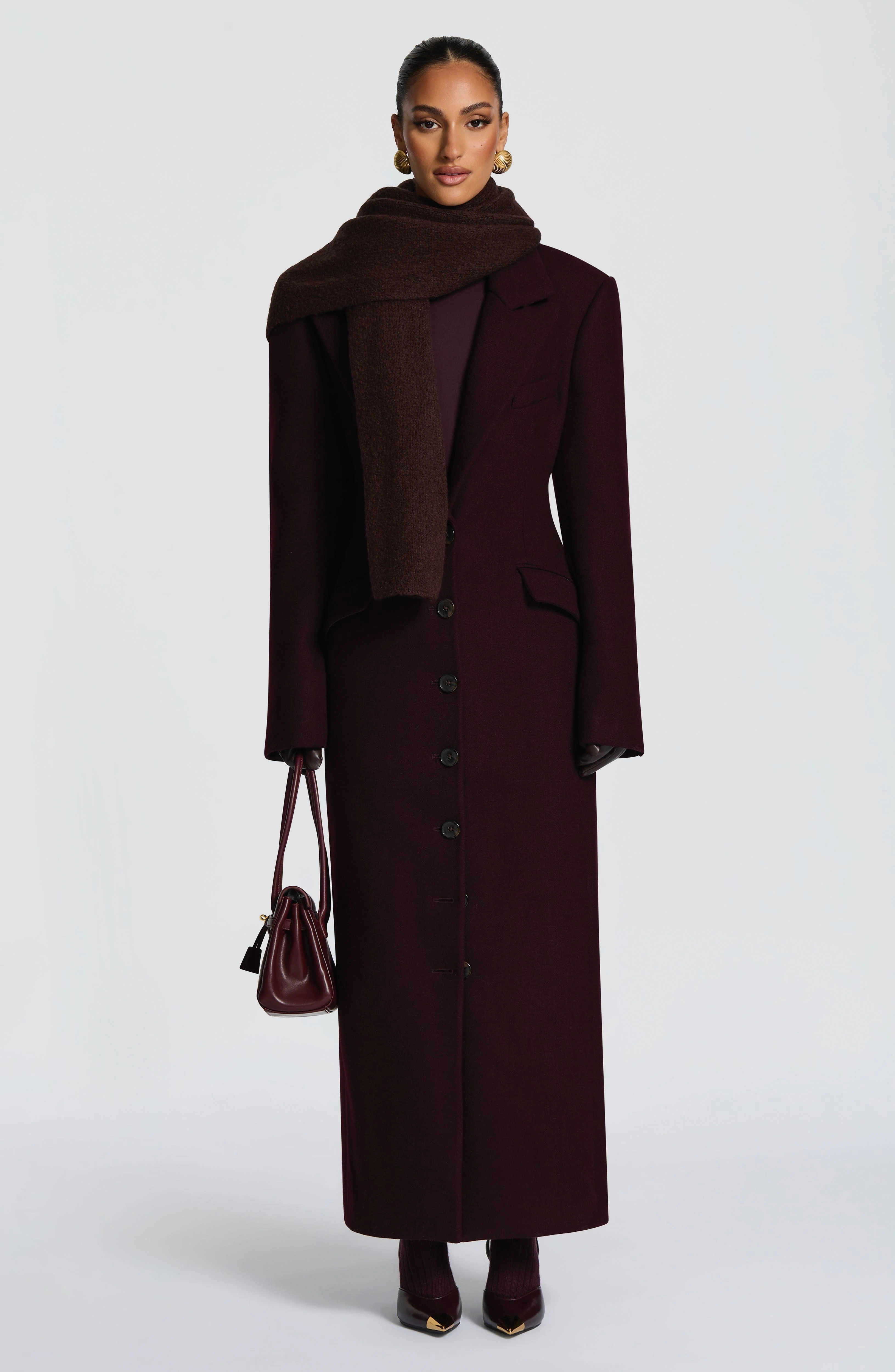 Talin Scarf - Plum Brown - Image 6