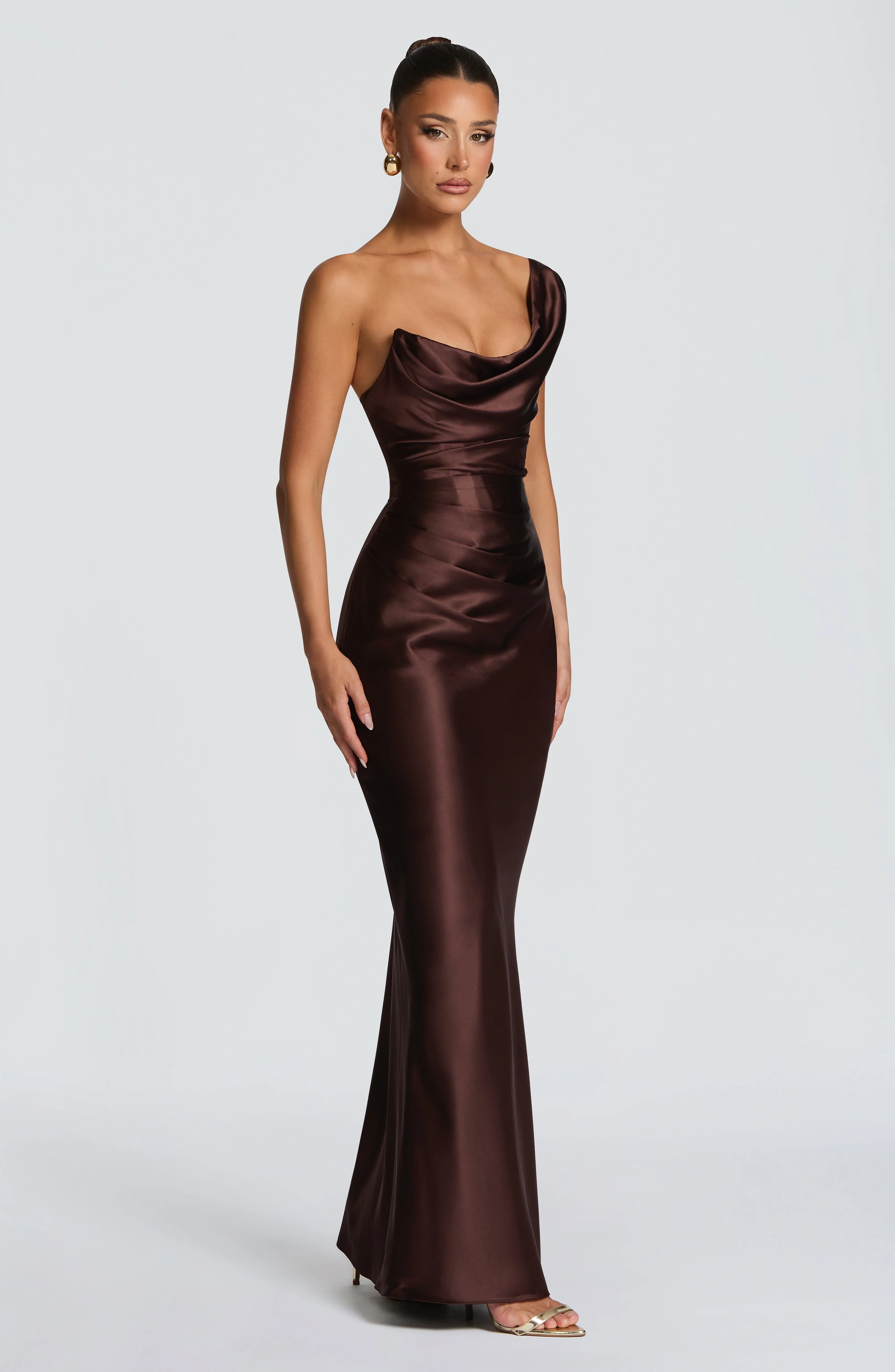 Thalassa Maxi Dress - Plum Brown - Image 4