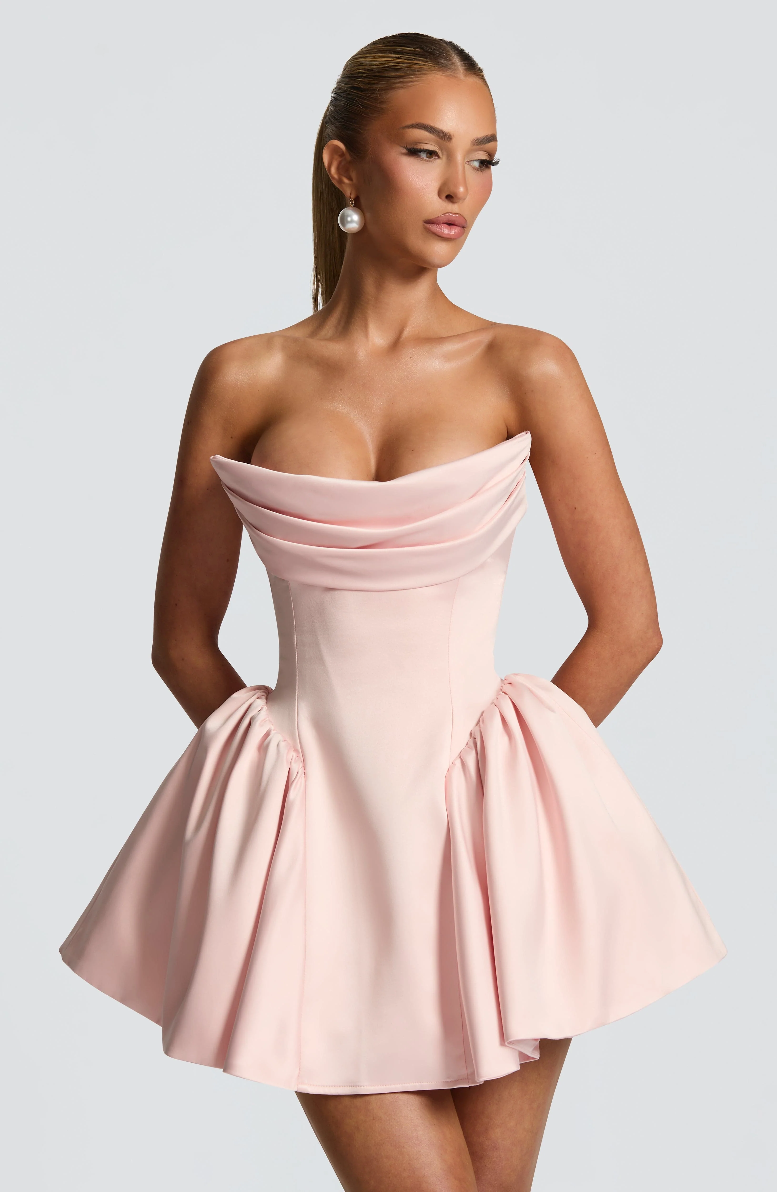 Trinity Mini Dress - Blush - Image 7