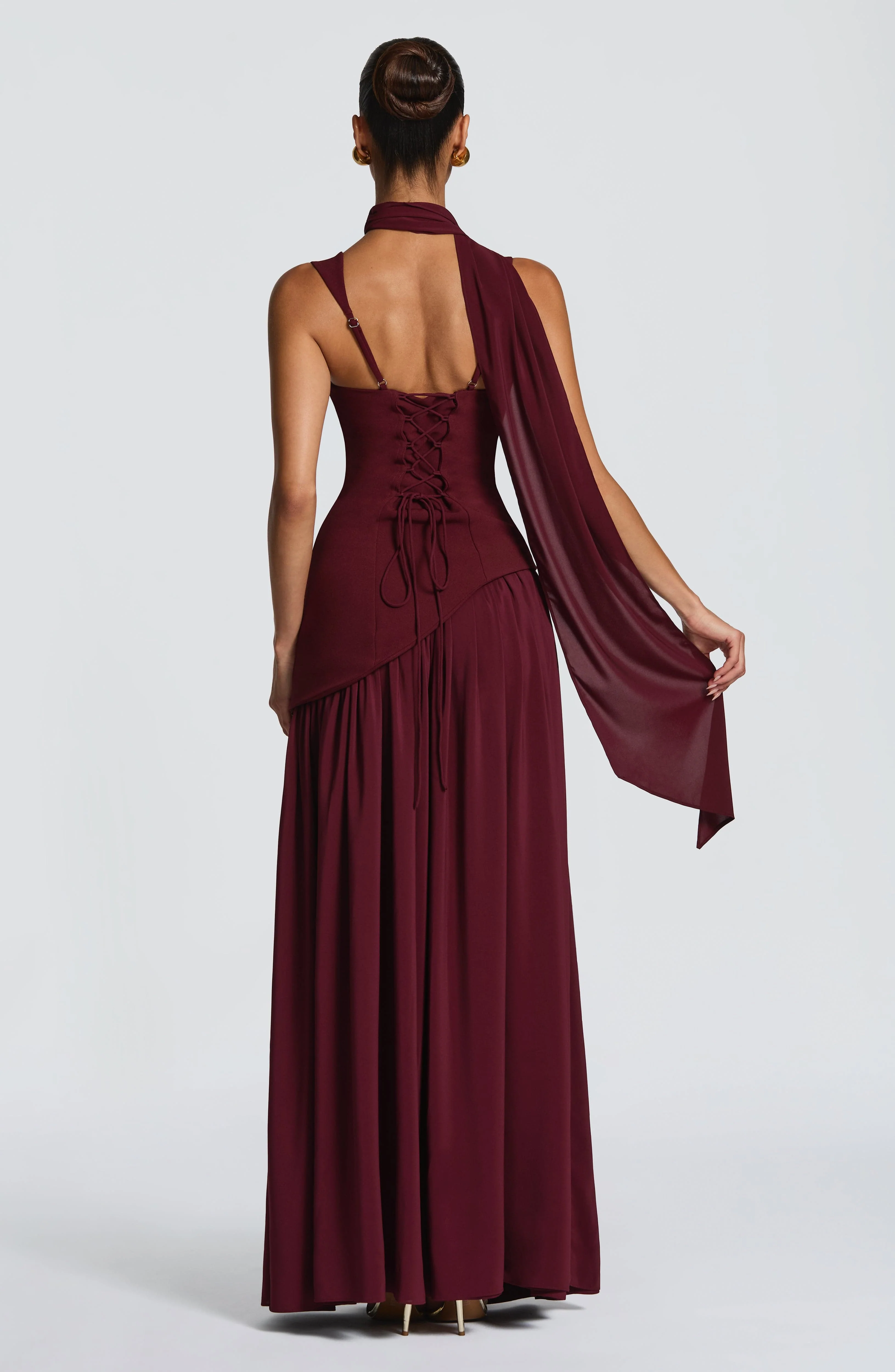 Tullulah Maxi Dress - Cherry Lacquer - Image 6