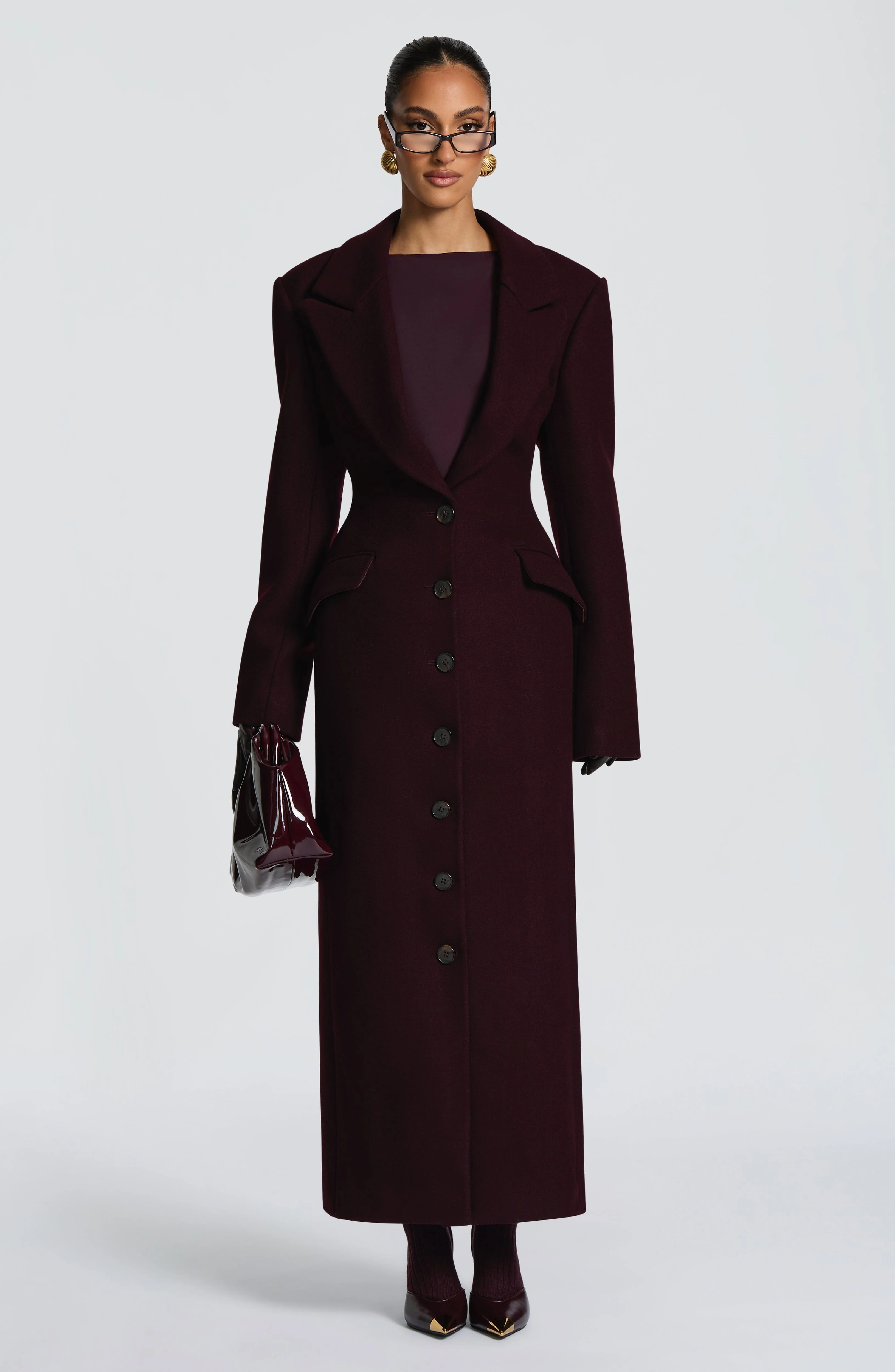 Ursula Coat - Plum - Image 12