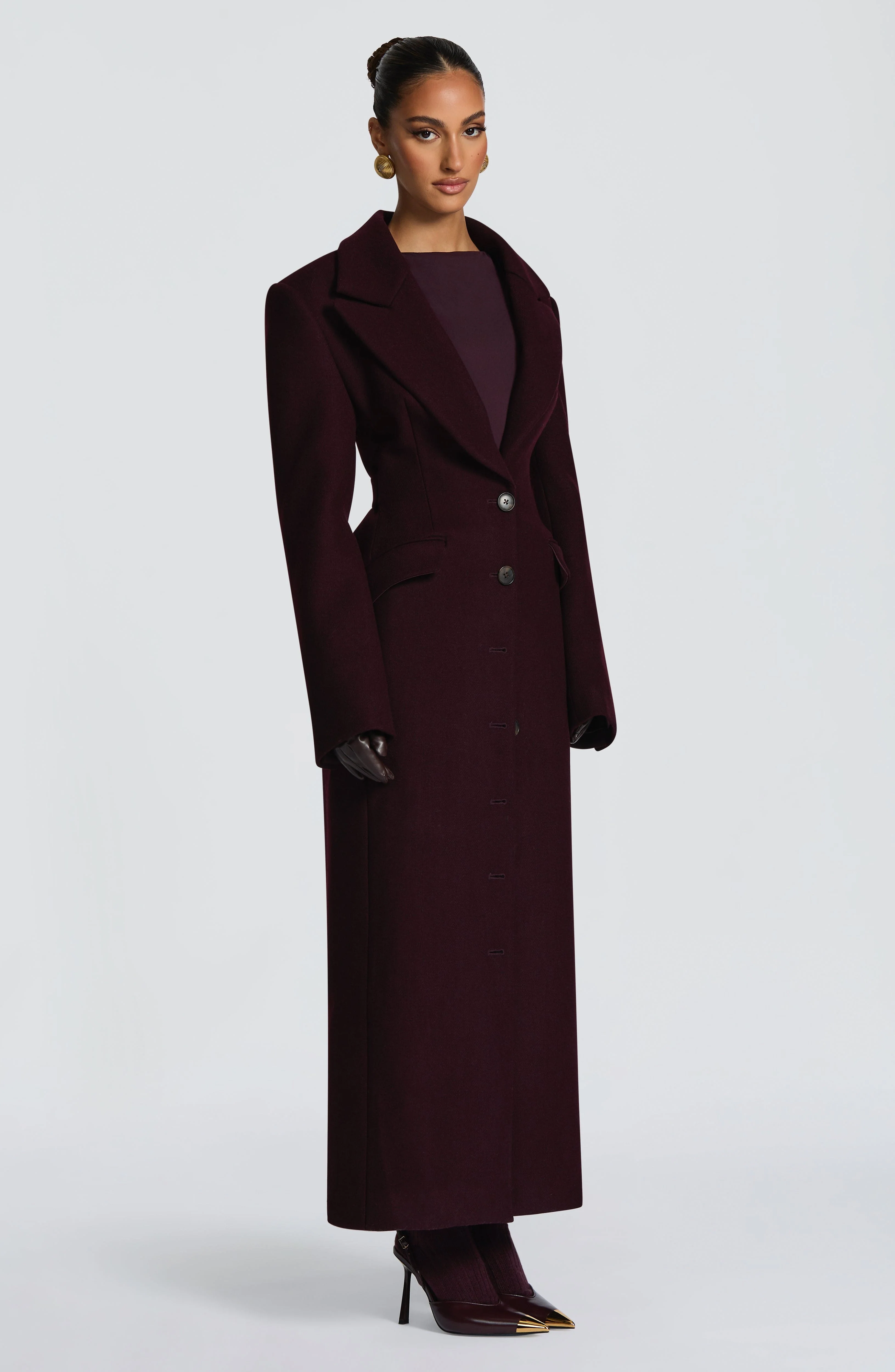 Ursula Coat - Plum - Image 6