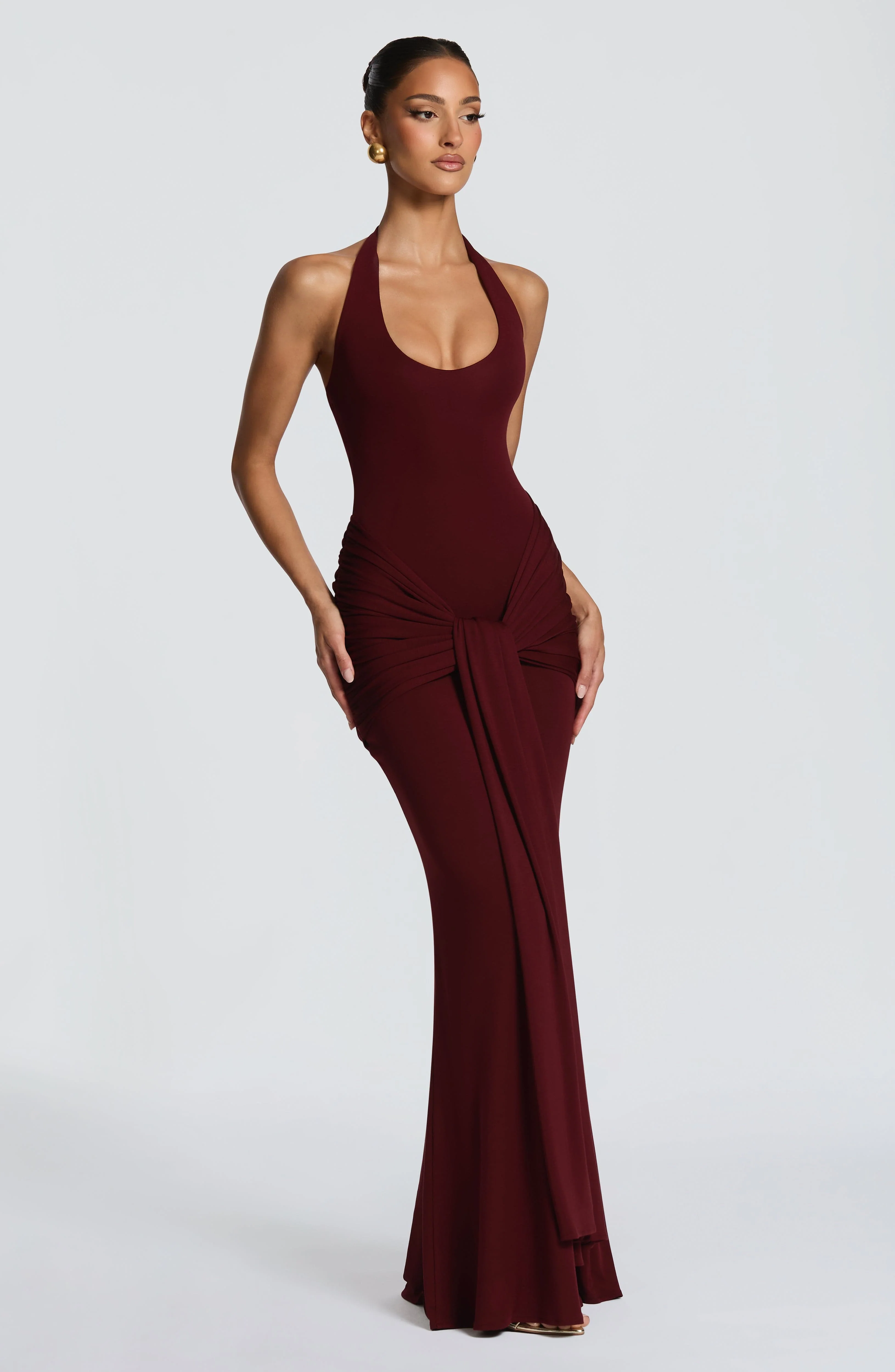 Veneda Maxi Dress - Cherry Lacquer - Image 3