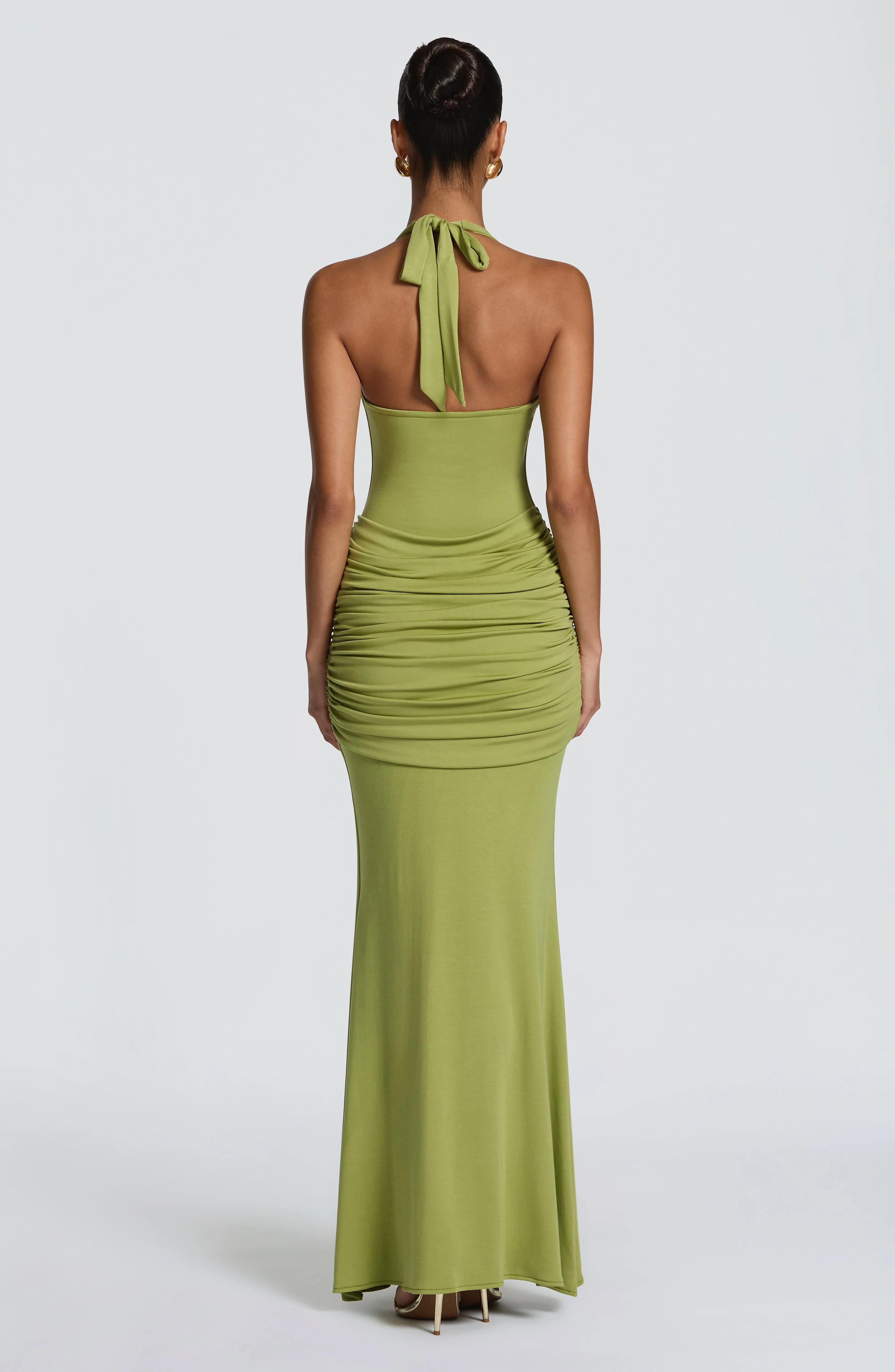 Veneda Maxi Dress - Olive - Image 2