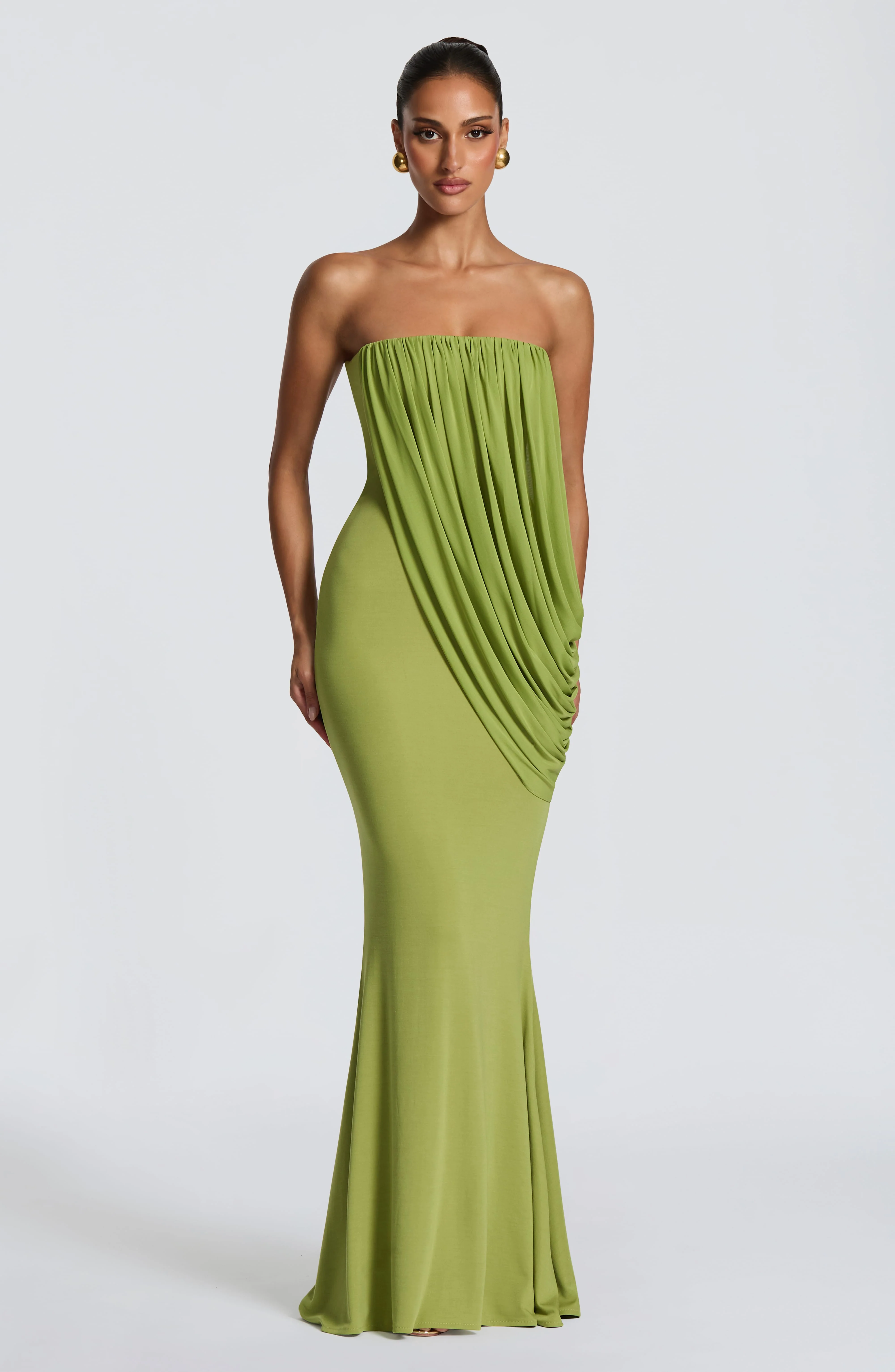 Vienna Maxi Dress - Olive - Image 6