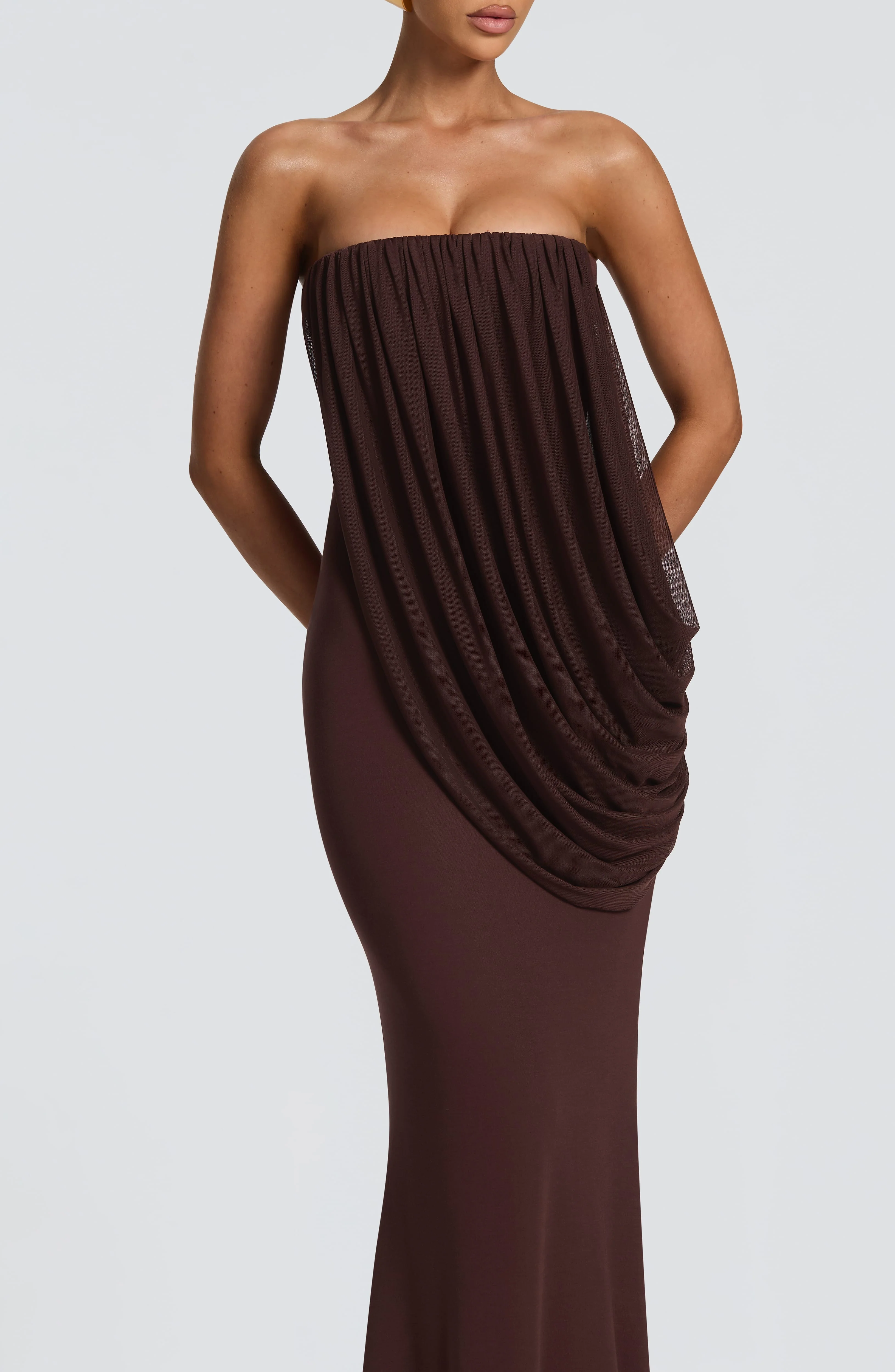 Vienna Maxi Dress - Plum Brown - Image 7