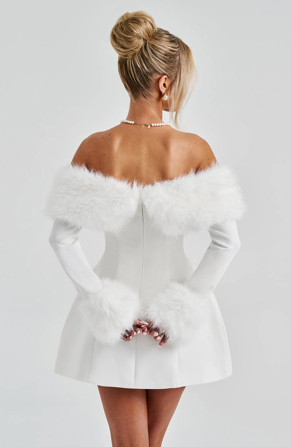 Villanelle Mini Dress - Ivory - Image 6